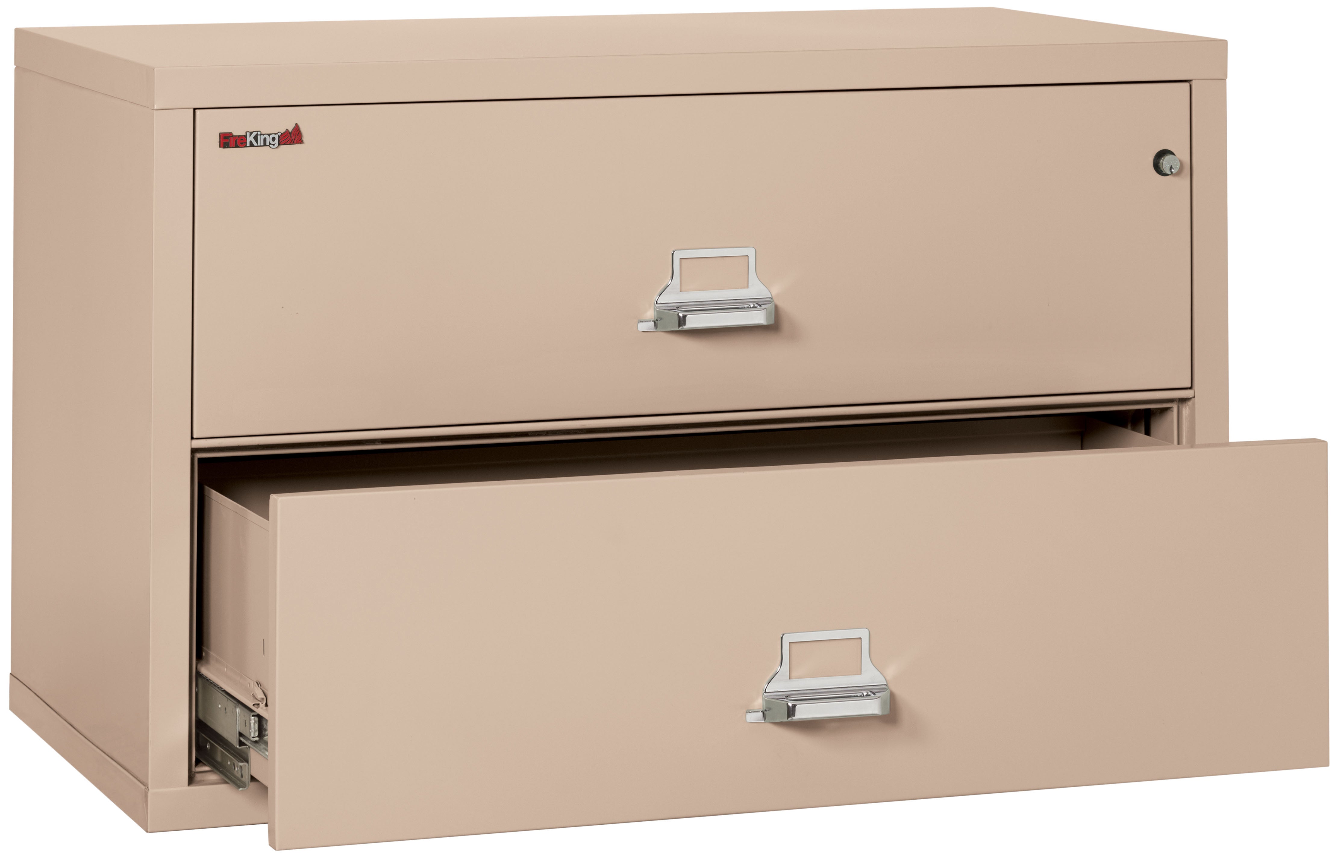 Fire Resistant File Cabinet - 2 Drawer Lateral 44" wide (Champagne)