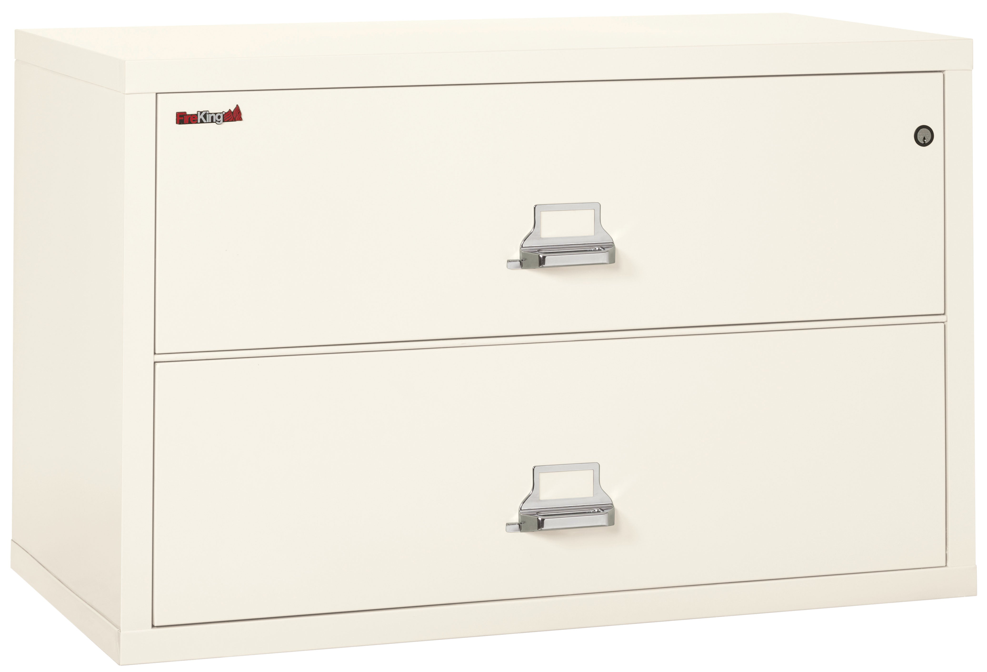 Fire Resistant File Cabinet - 2 Drawer Lateral 44" wide (Ivory White)