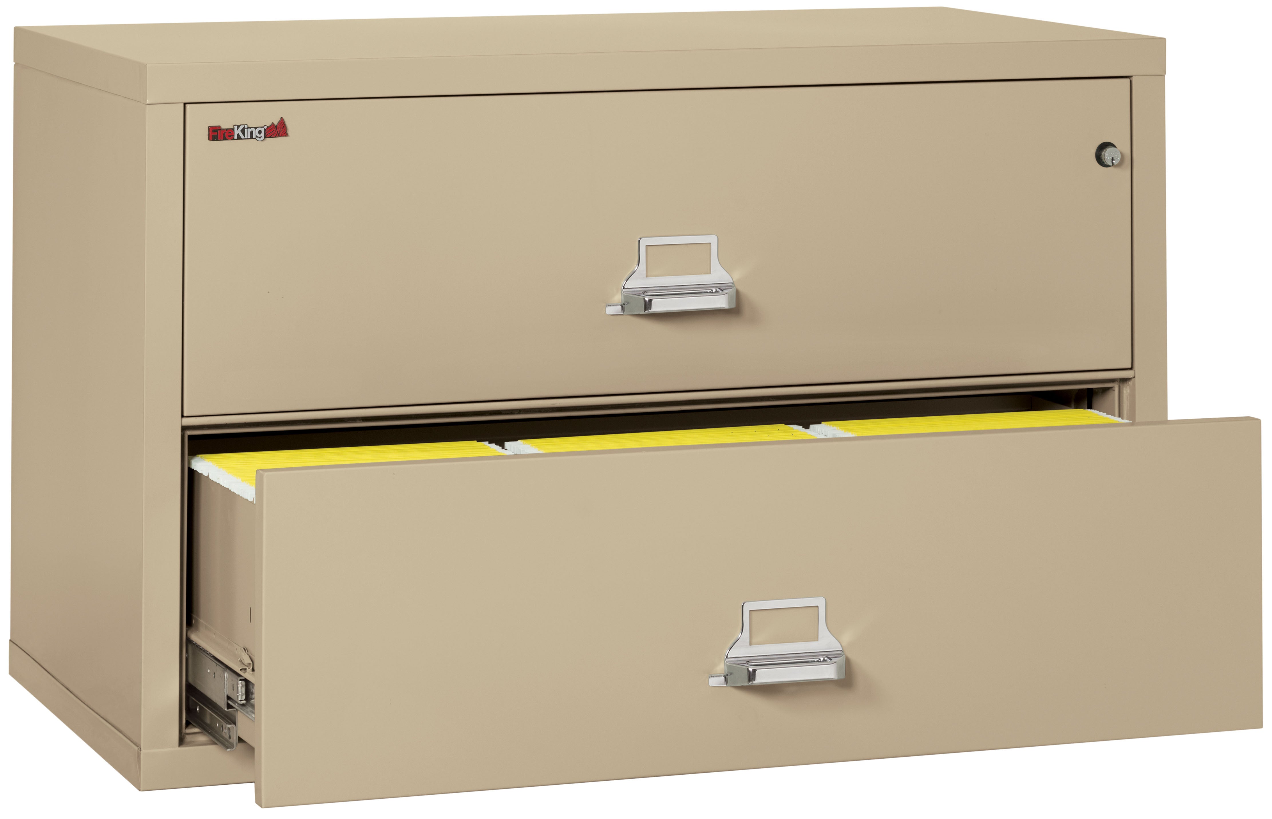 Fire Resistant File Cabinet - 2 Drawer Lateral 44" wide (Parchment)