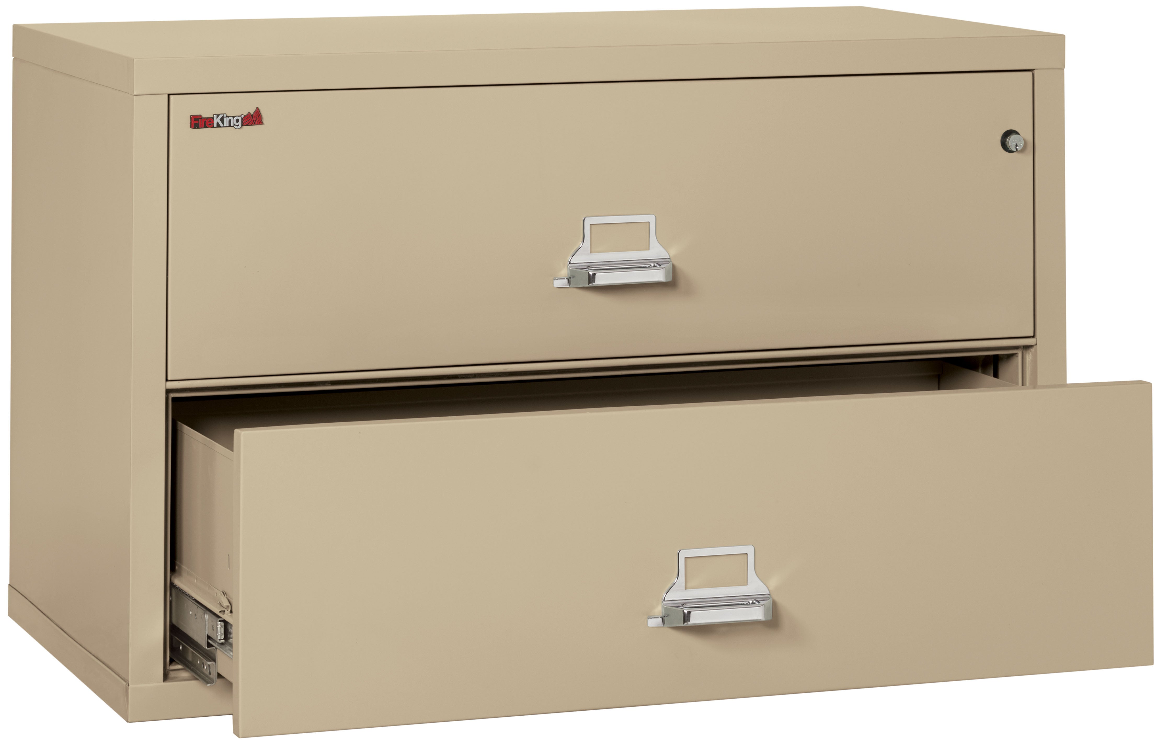 Fire Resistant File Cabinet - 2 Drawer Lateral 44" wide (Parchment)