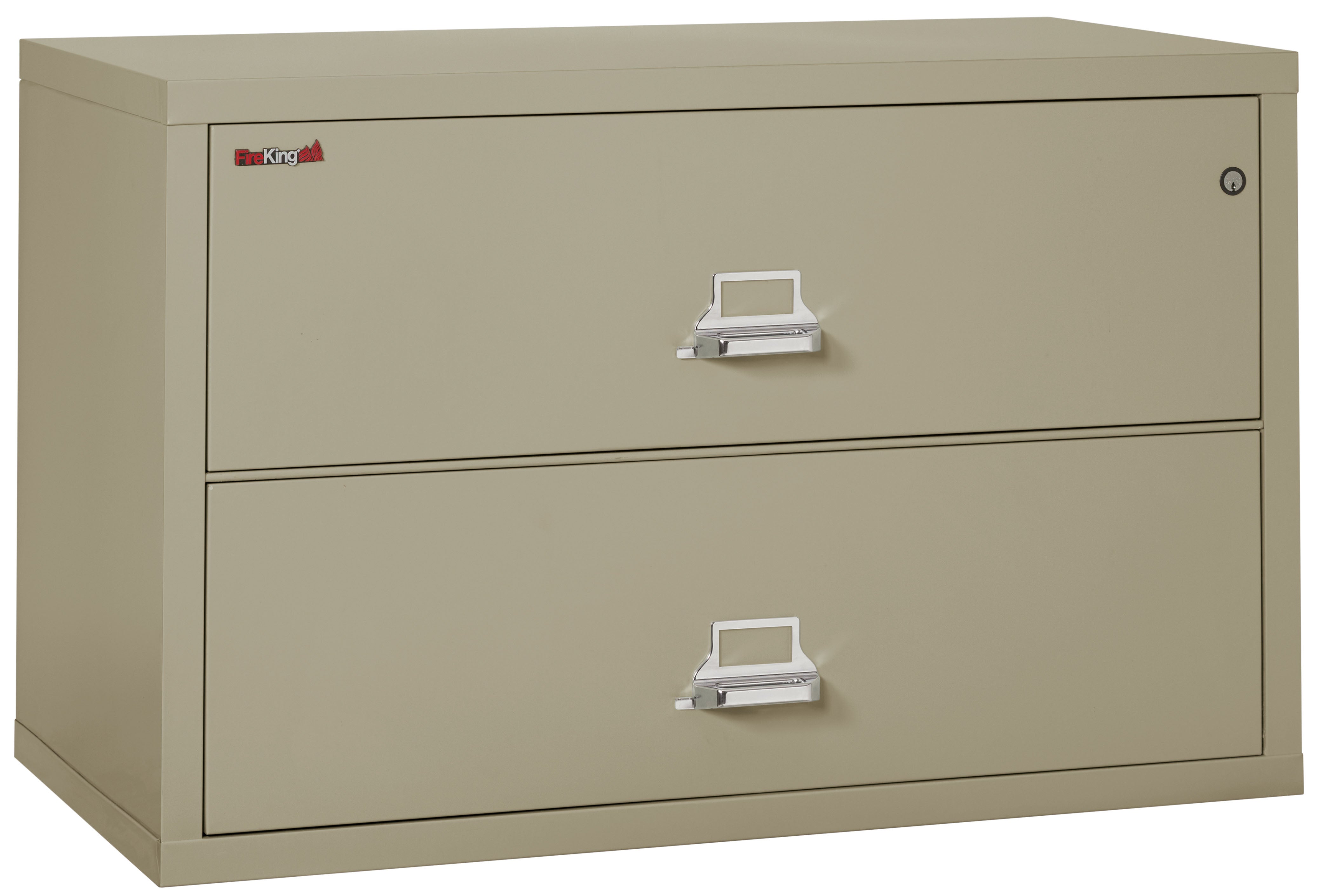 Fire Resistant File Cabinet - 2 Drawer Lateral 44" wide (Pewter)