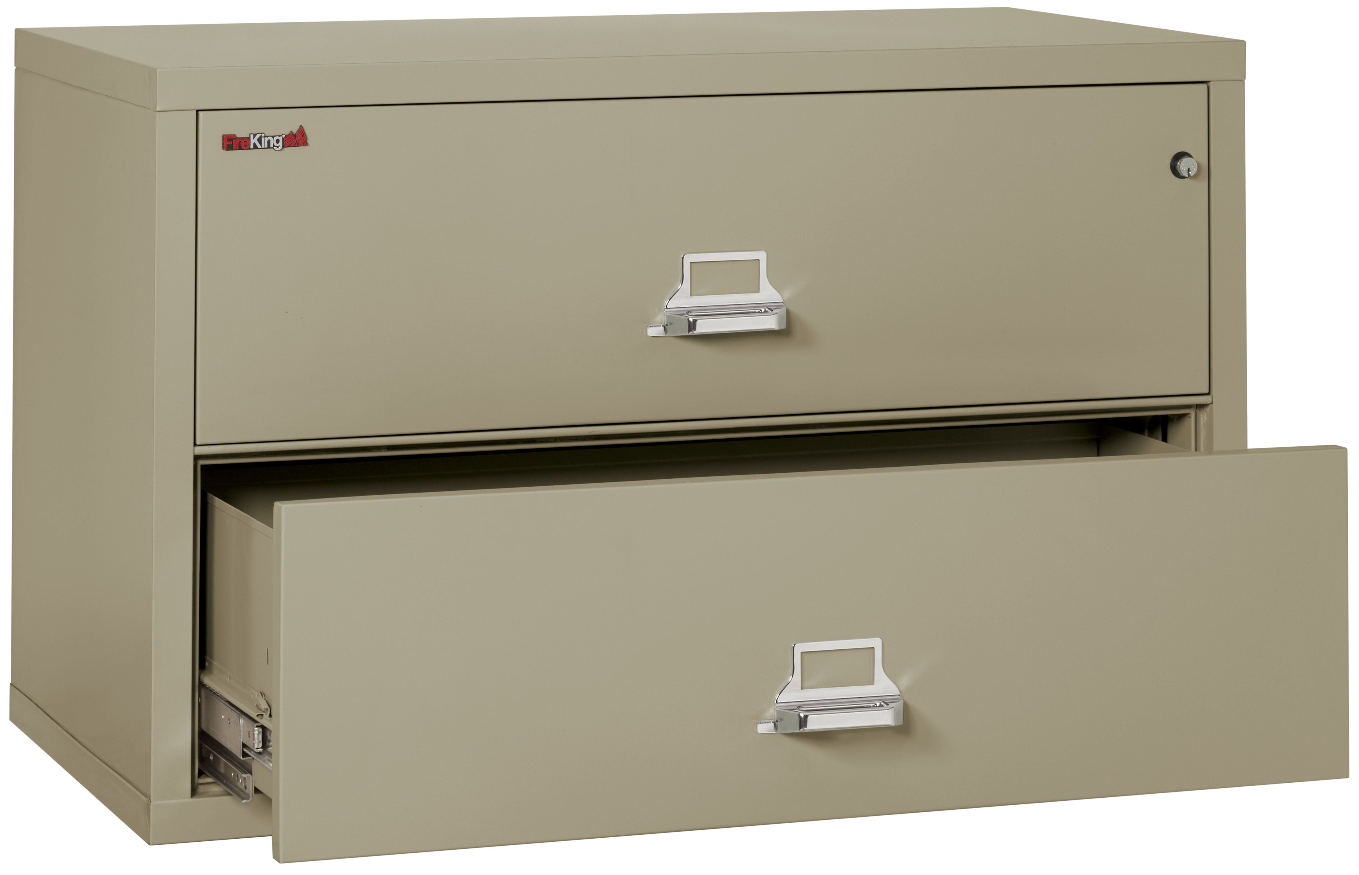 Fire Resistant File Cabinet - 2 Drawer Lateral 44" wide (Pewter)