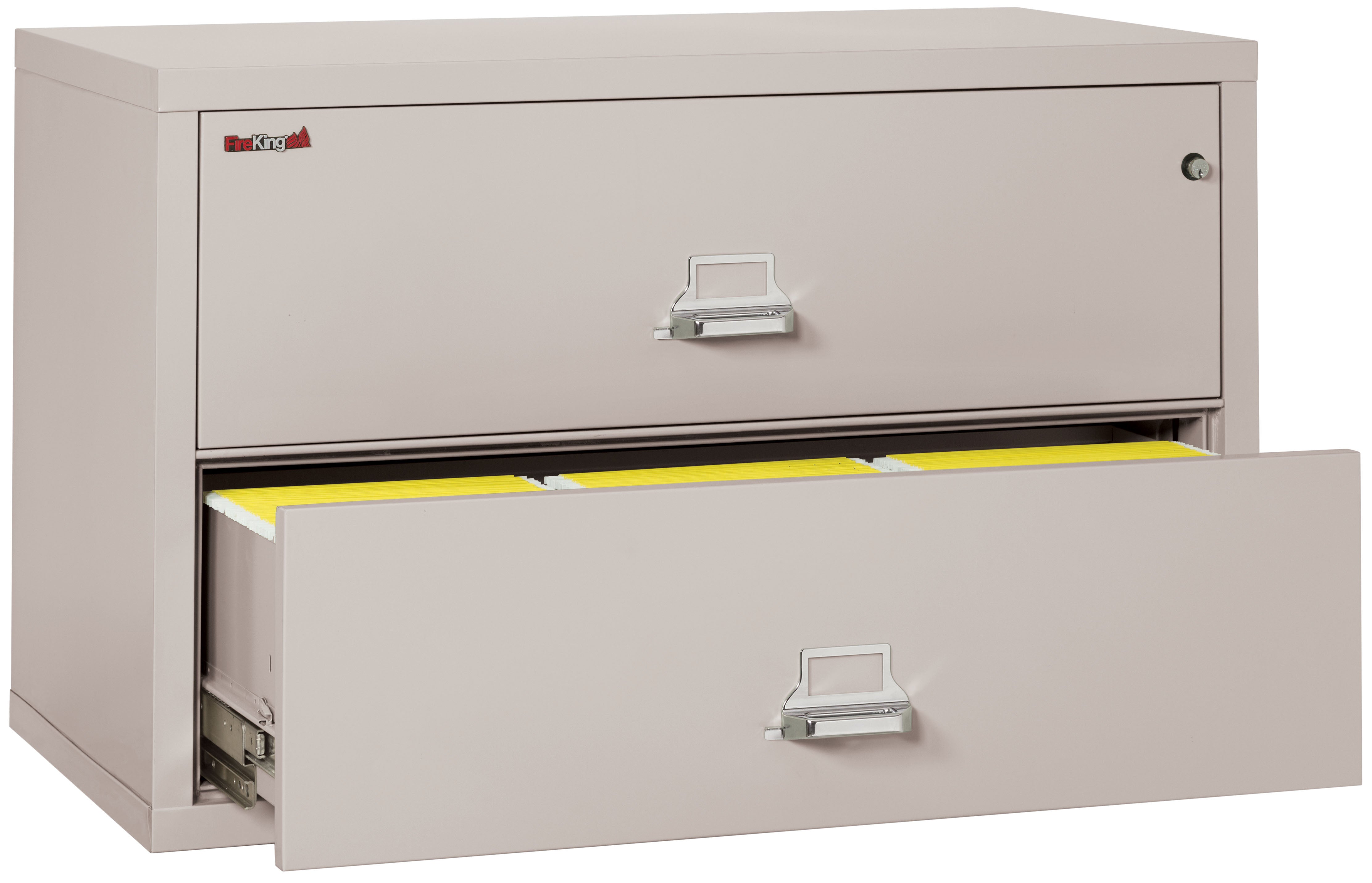 Fire Resistant File Cabinet - 2 Drawer Lateral 44" wide (Platinum)