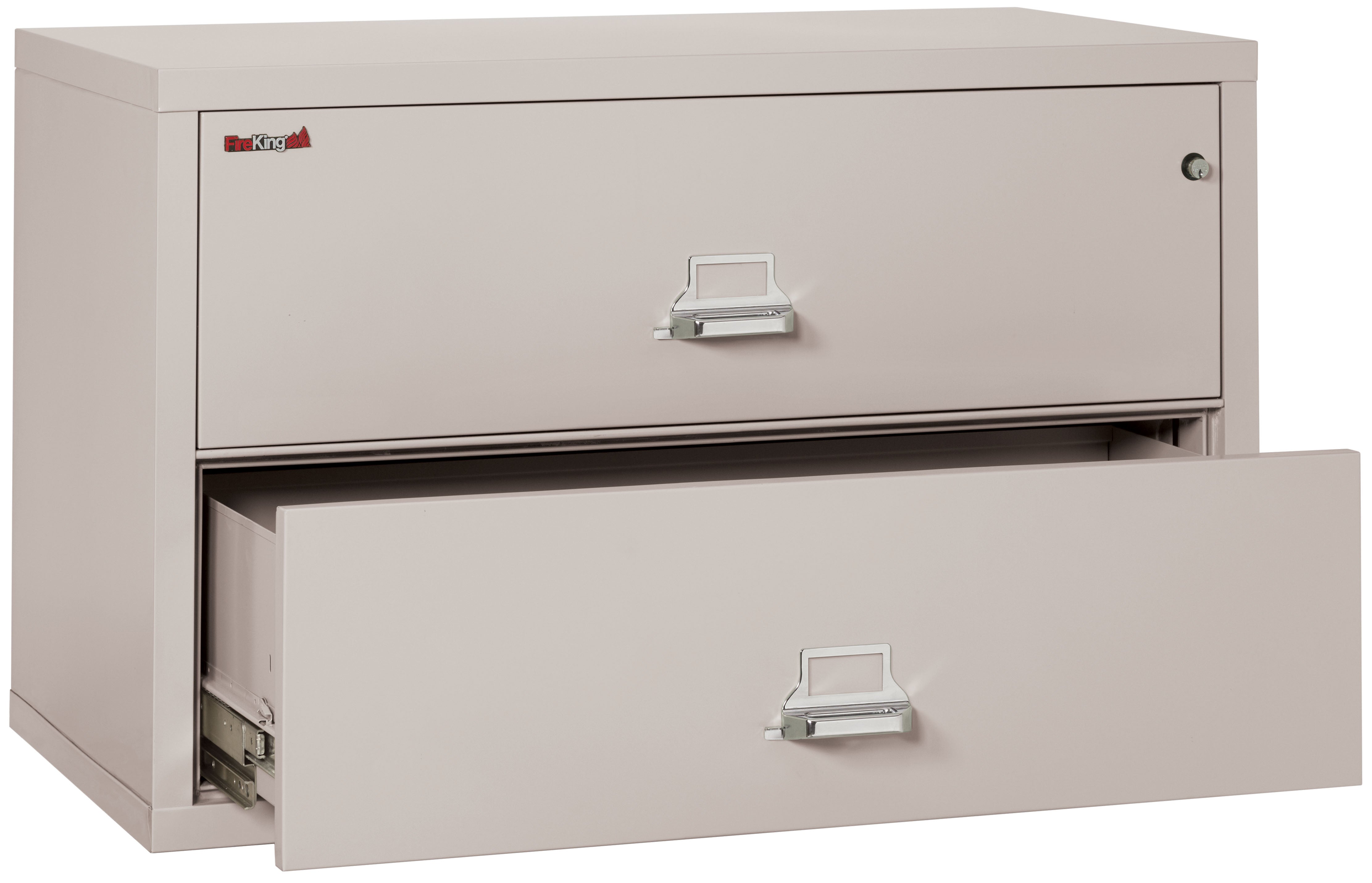 Fire Resistant File Cabinet - 2 Drawer Lateral 44" wide (Platinum)