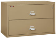 Fire Resistant File Cabinet - 2 Drawer Lateral 44" wide (Sand)