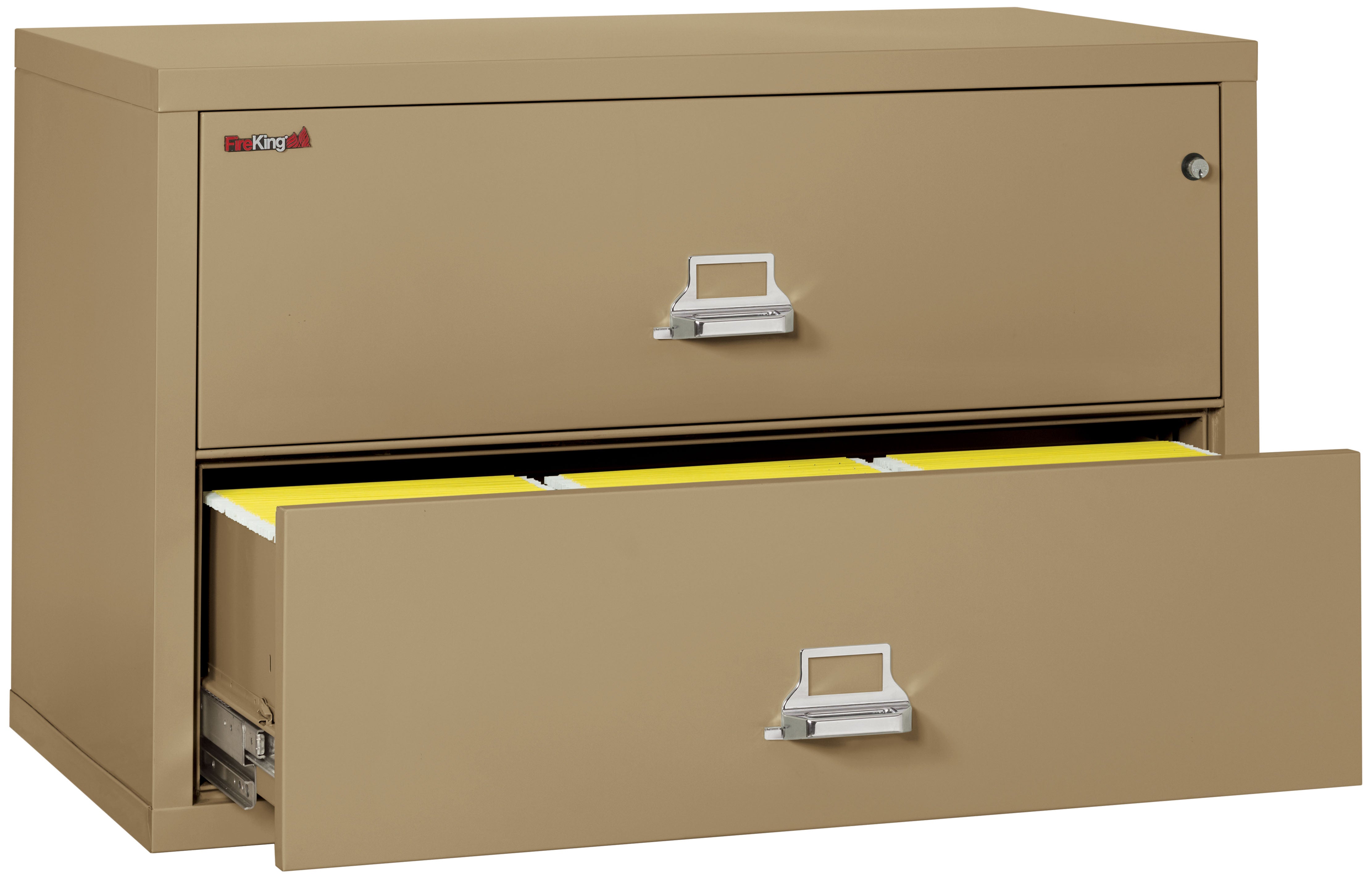 Fire Resistant File Cabinet - 2 Drawer Lateral 44" wide (Sand)