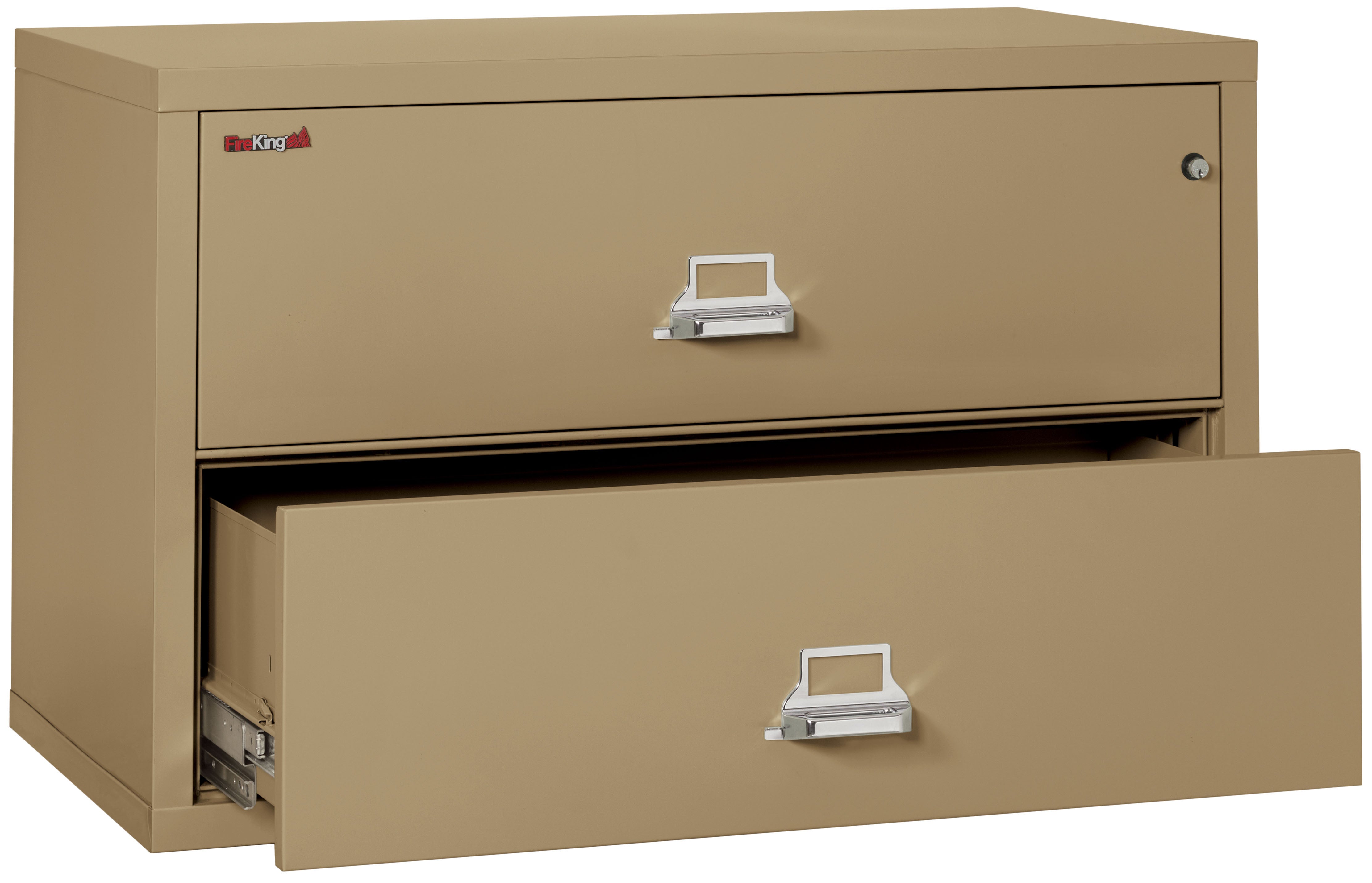 Fire Resistant File Cabinet - 2 Drawer Lateral 44" wide (Sand)