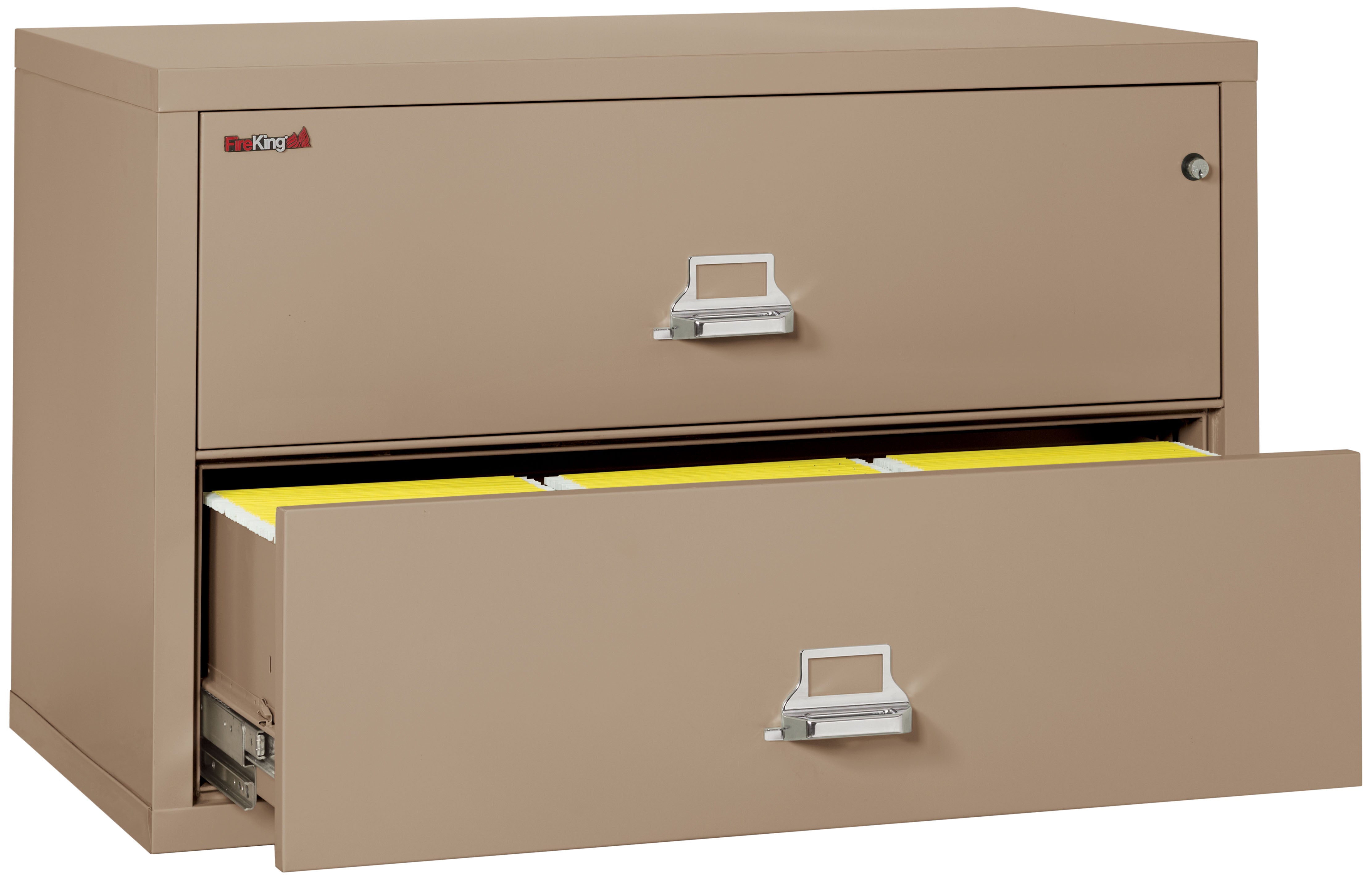 Fire Resistant File Cabinet - 2 Drawer Lateral 44" wide (Taupe)