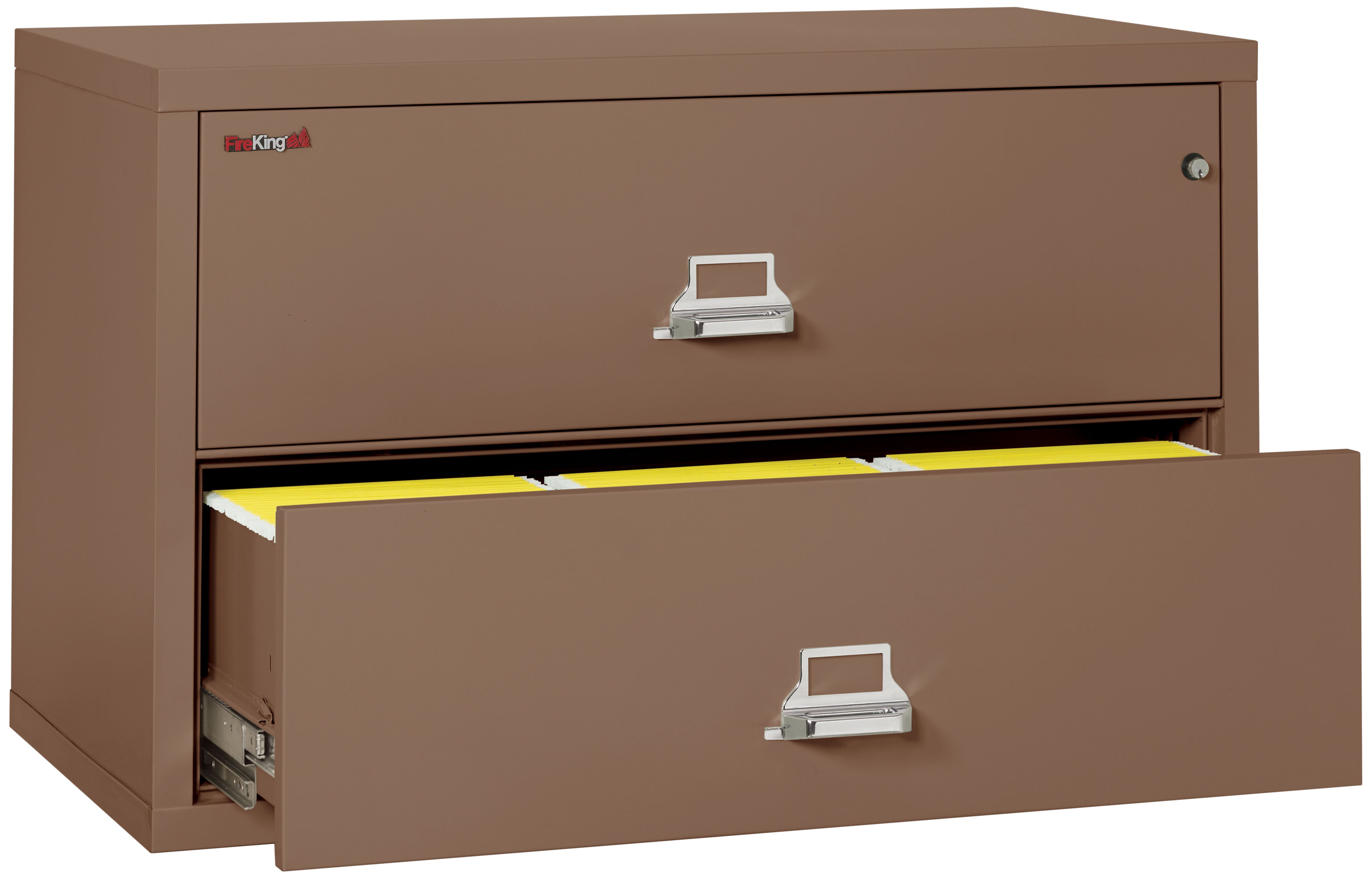 Fire Resistant File Cabinet - 2 Drawer Lateral 44" wide (Tan)