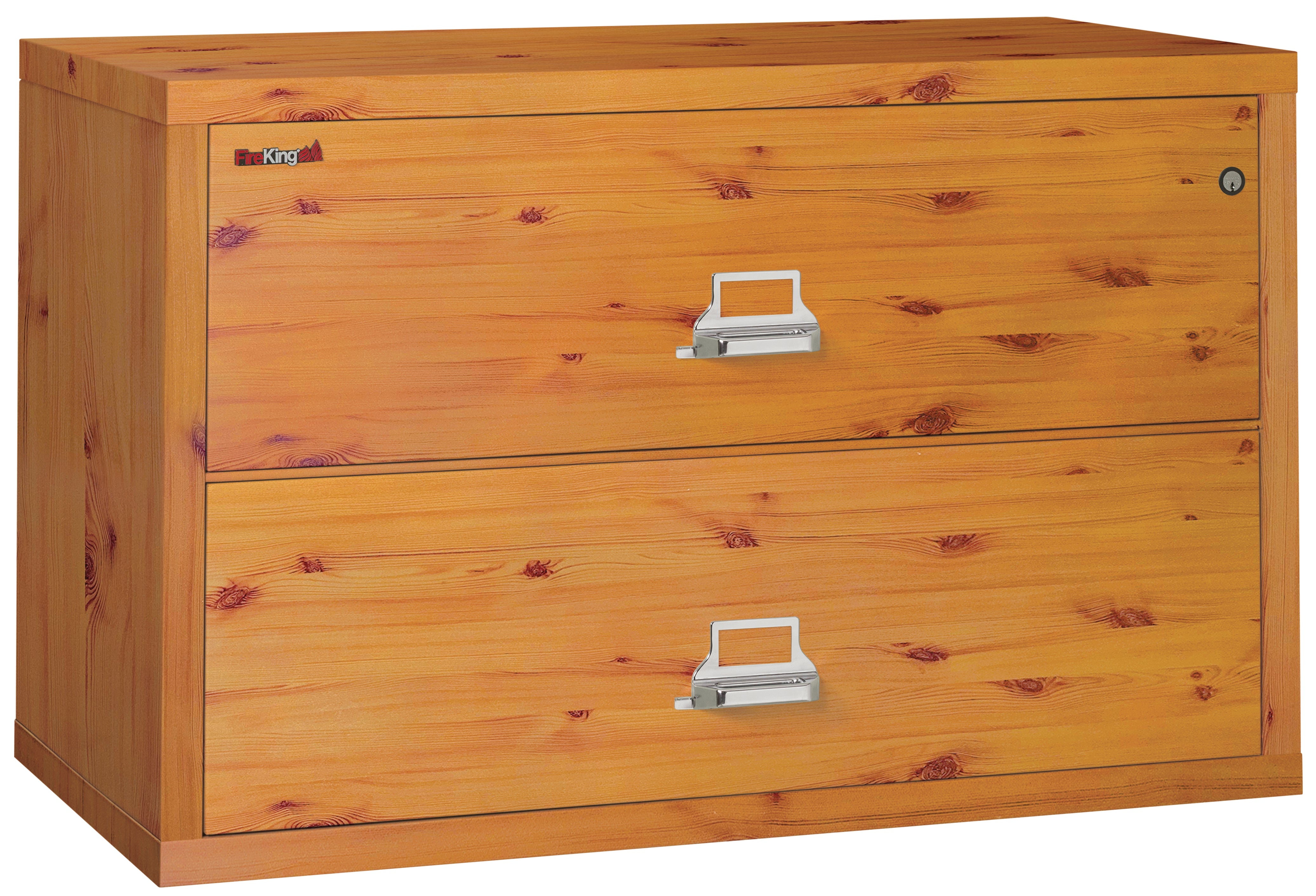 Fire Resistant File Cabinet - 2 Drawer Lateral 44" wide (Knotty Pine)