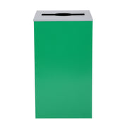 Square Recycling Gin – 29 Gallons - Green Can, Mixed Opening Lid