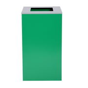Square Recycling Gin – 29 Gallons - Green Can, Square Opening Lid