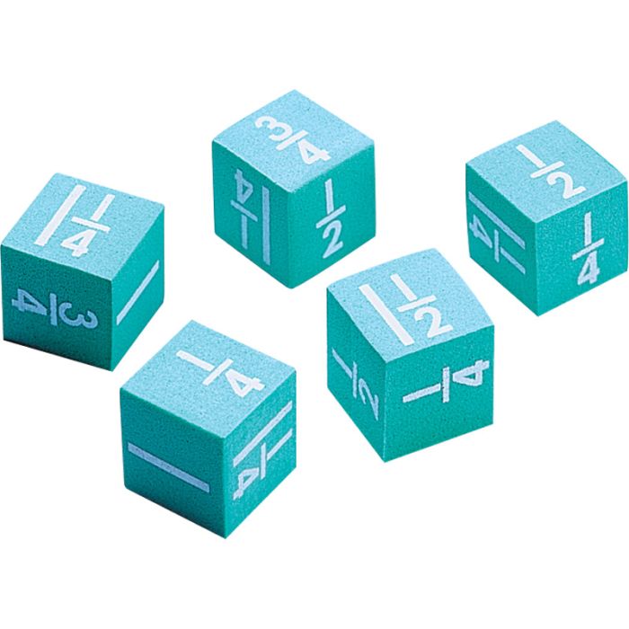 Foam Fraction Dice set of 5