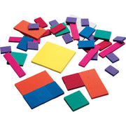 Foam Fraction Squares set of 51 pcs