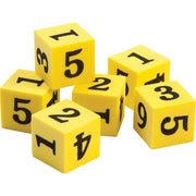 Foam Number Dice set of 6