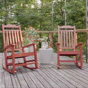 Set of 2 Winston All-Weather Rocking Chair in Red Faux Wood