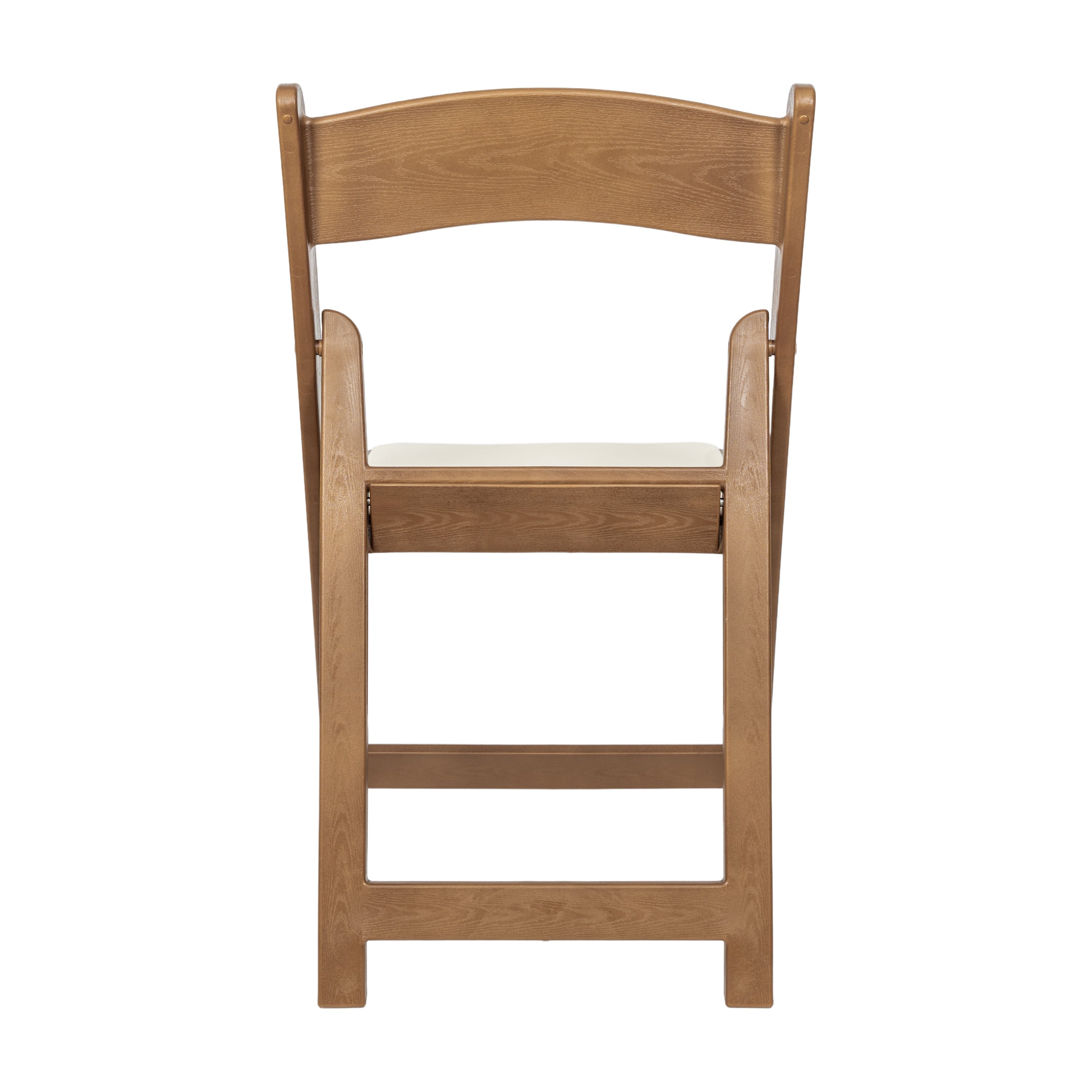 HERCULES 2 Pack Commercial Chestnut Indoor/Outdoor Lightweight Wood Look Resin Folding Event Chair