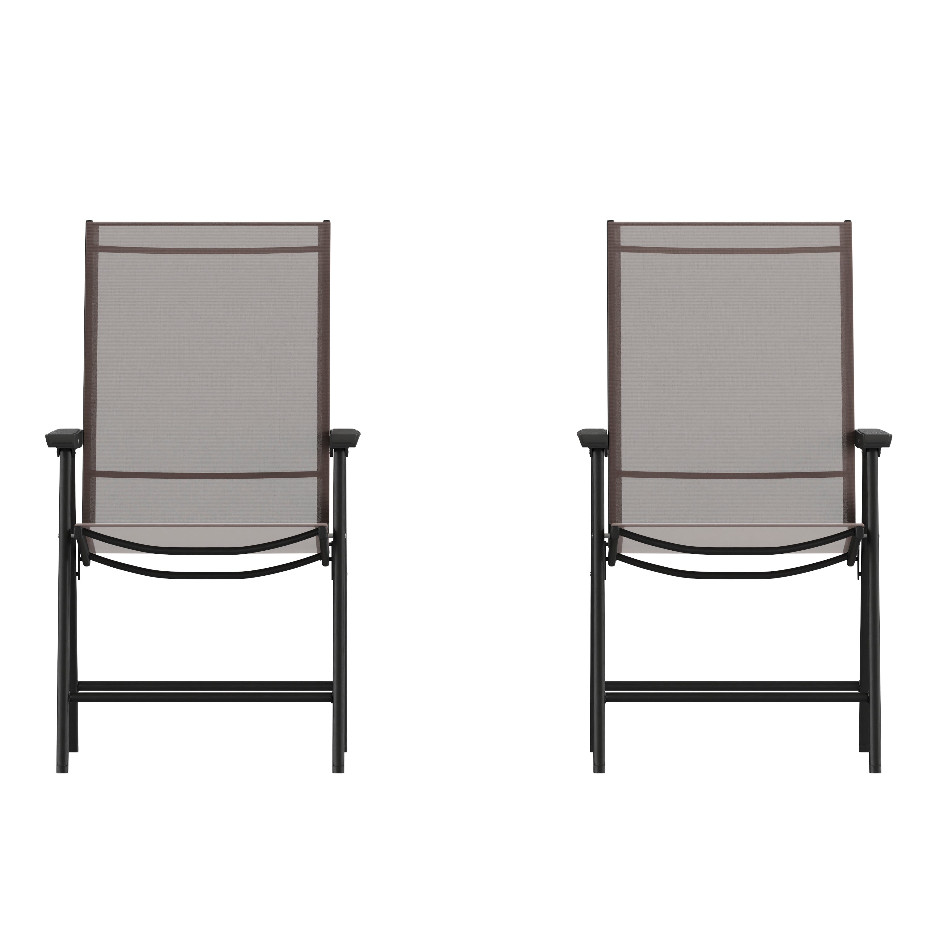 Paladin Brown Outdoor Folding Patio Sling Chair