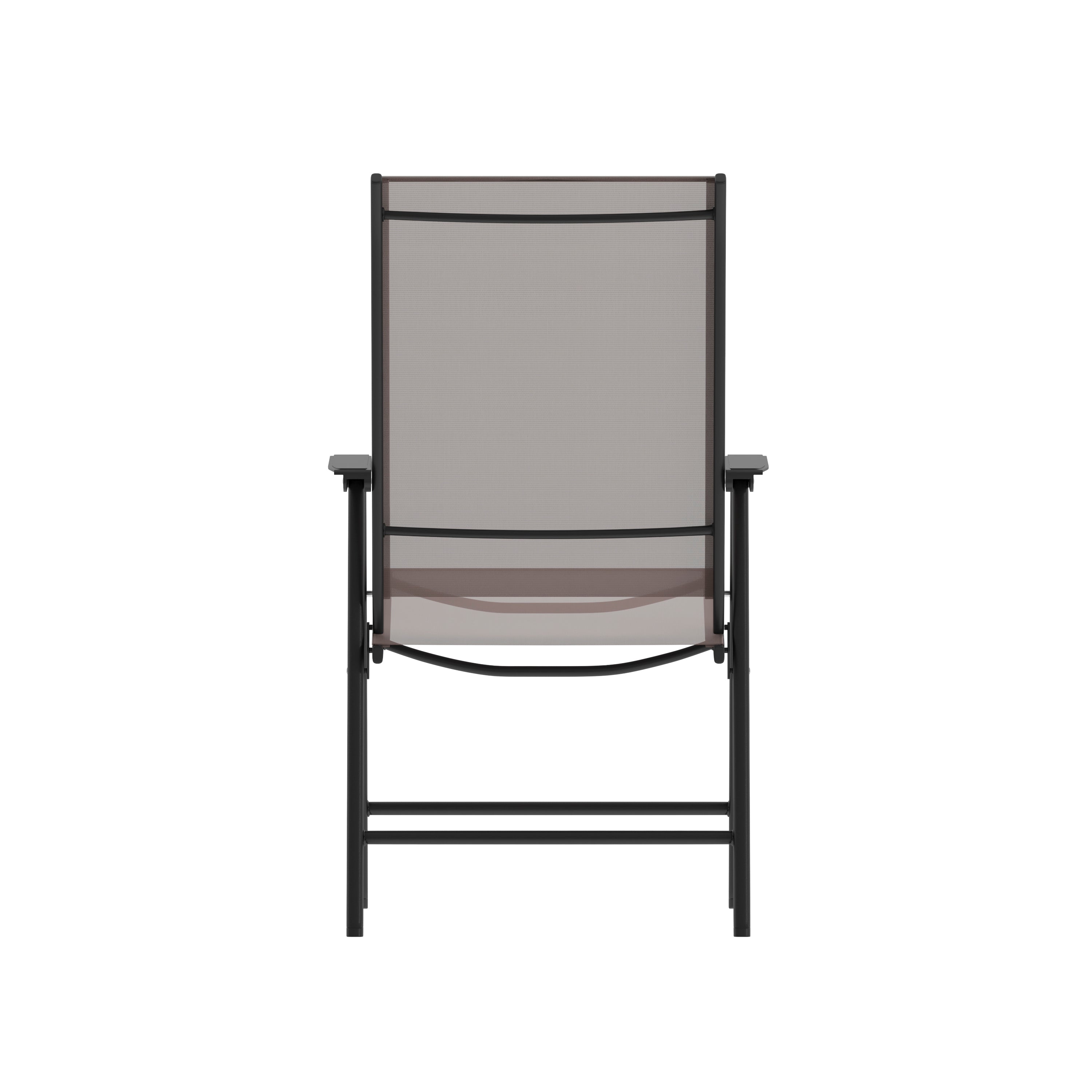 Paladin Brown Outdoor Folding Patio Sling Chair