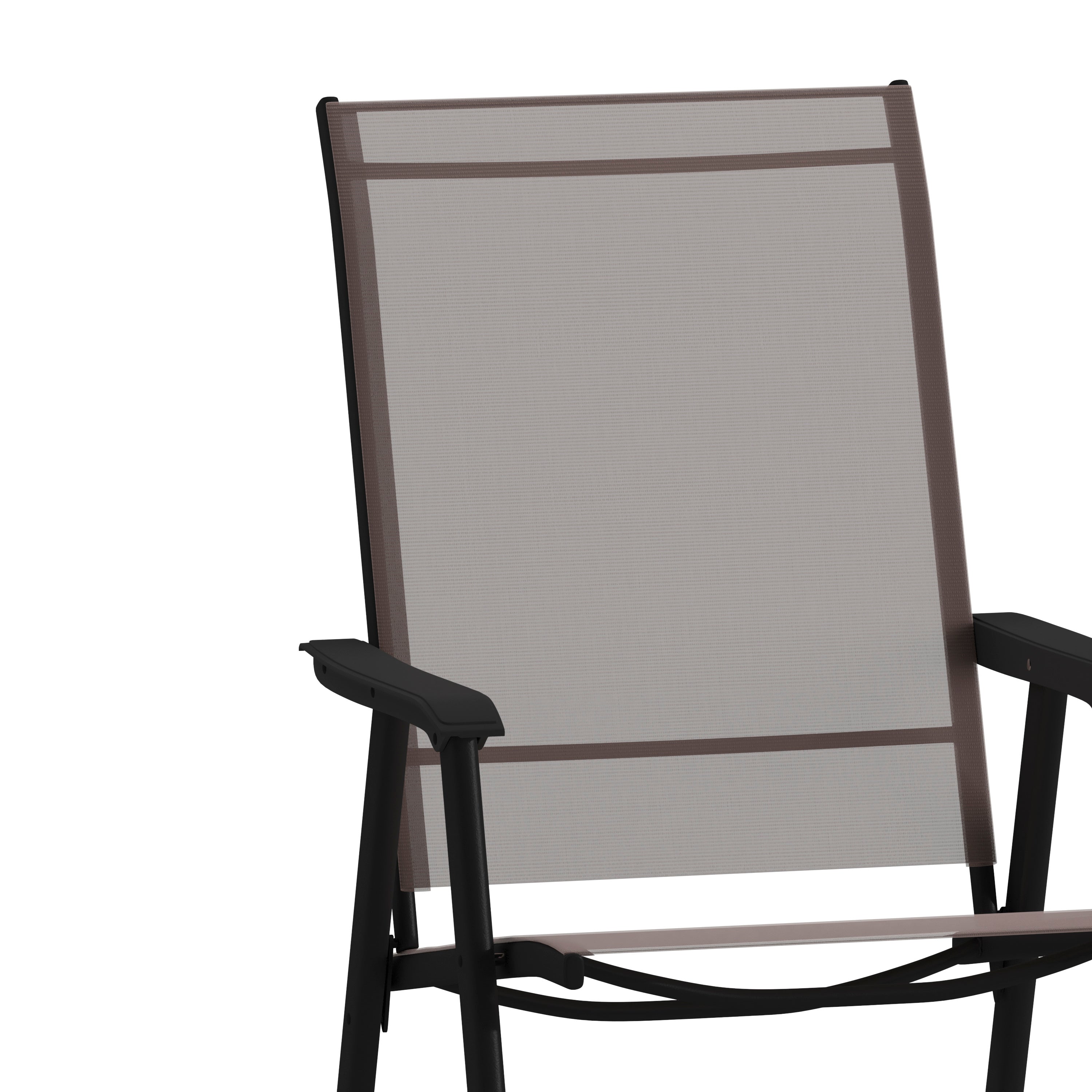 Paladin Brown Outdoor Folding Patio Sling Chair