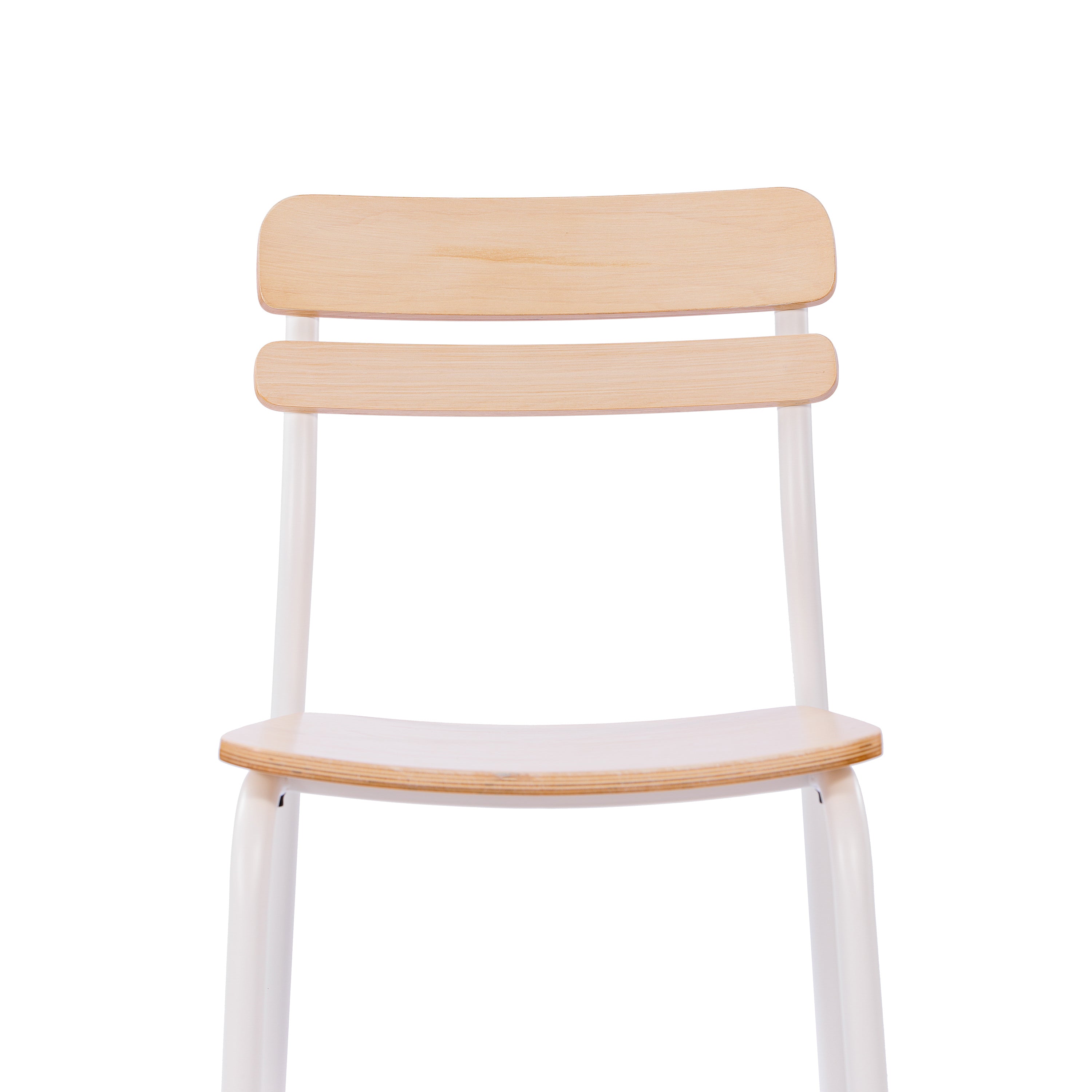 2 Pack Cyprus Commercial Grade Solid Wood Dining Chairs with White Metal Frames and Antique White Finish