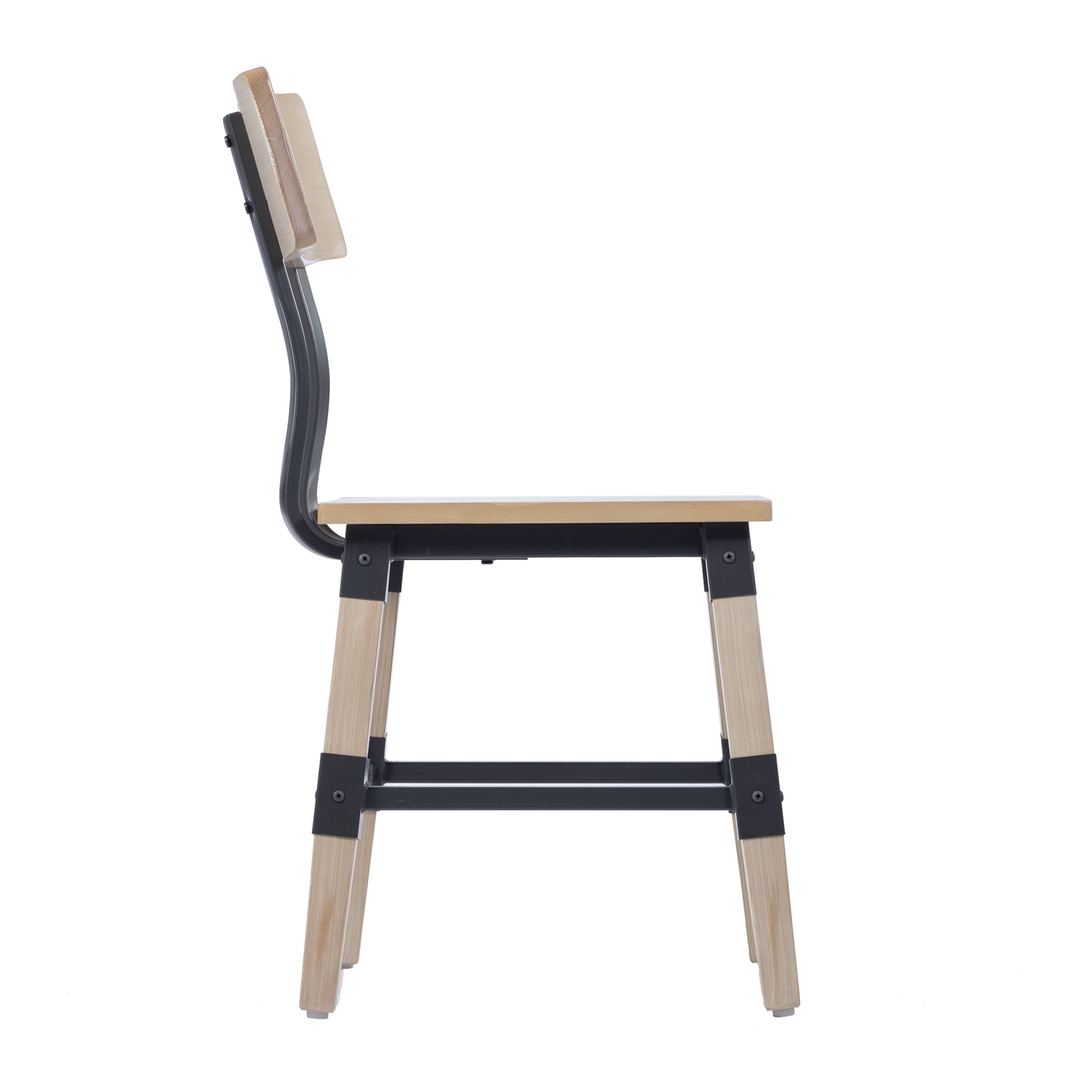 Jackson 2 Pack Commercial Grade Rustic Antique White Industrial Wood Dining Chair