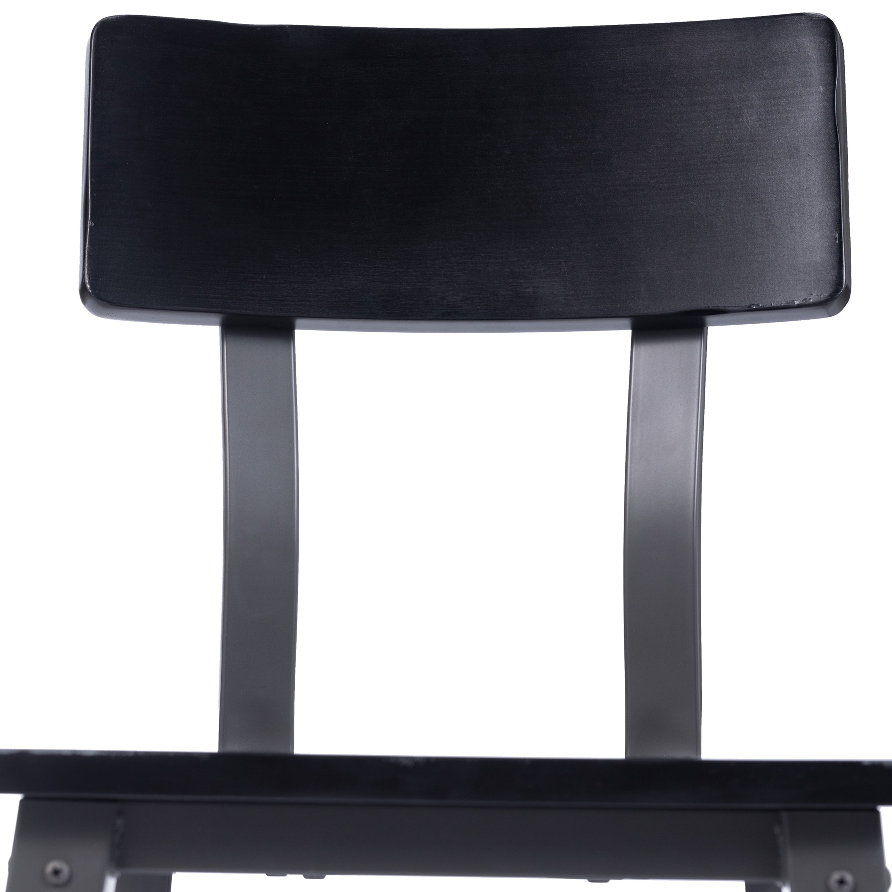 Jackson 2 Pack Commercial Grade Rustic Black Industrial Wood Dining Chair