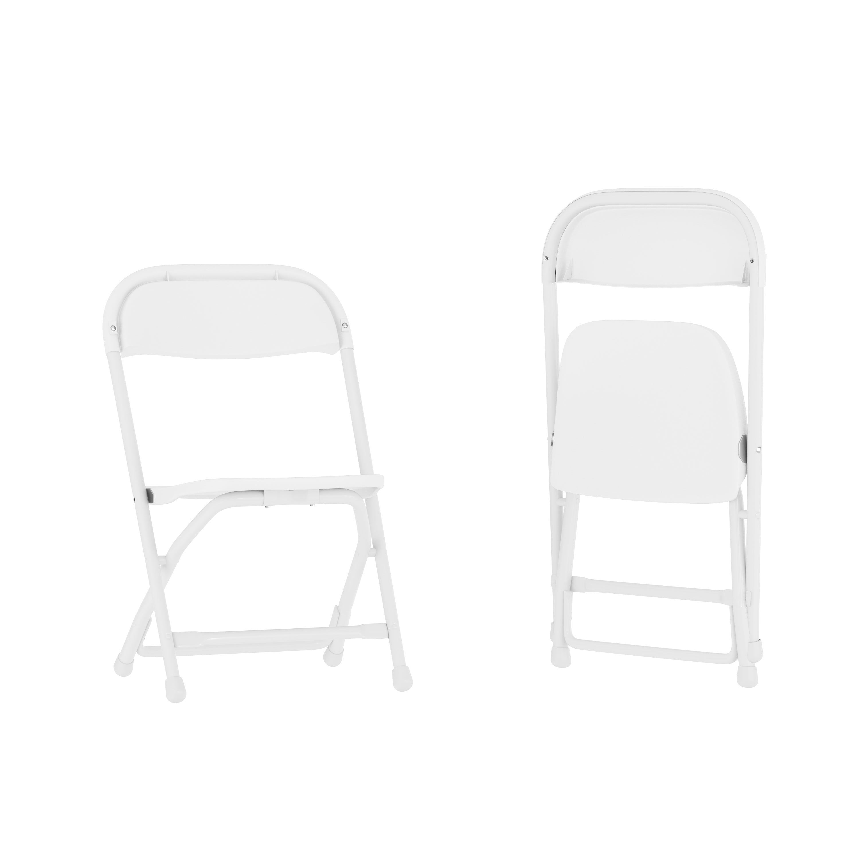 Timmy 2 Pack Kids White Plastic Folding Chair