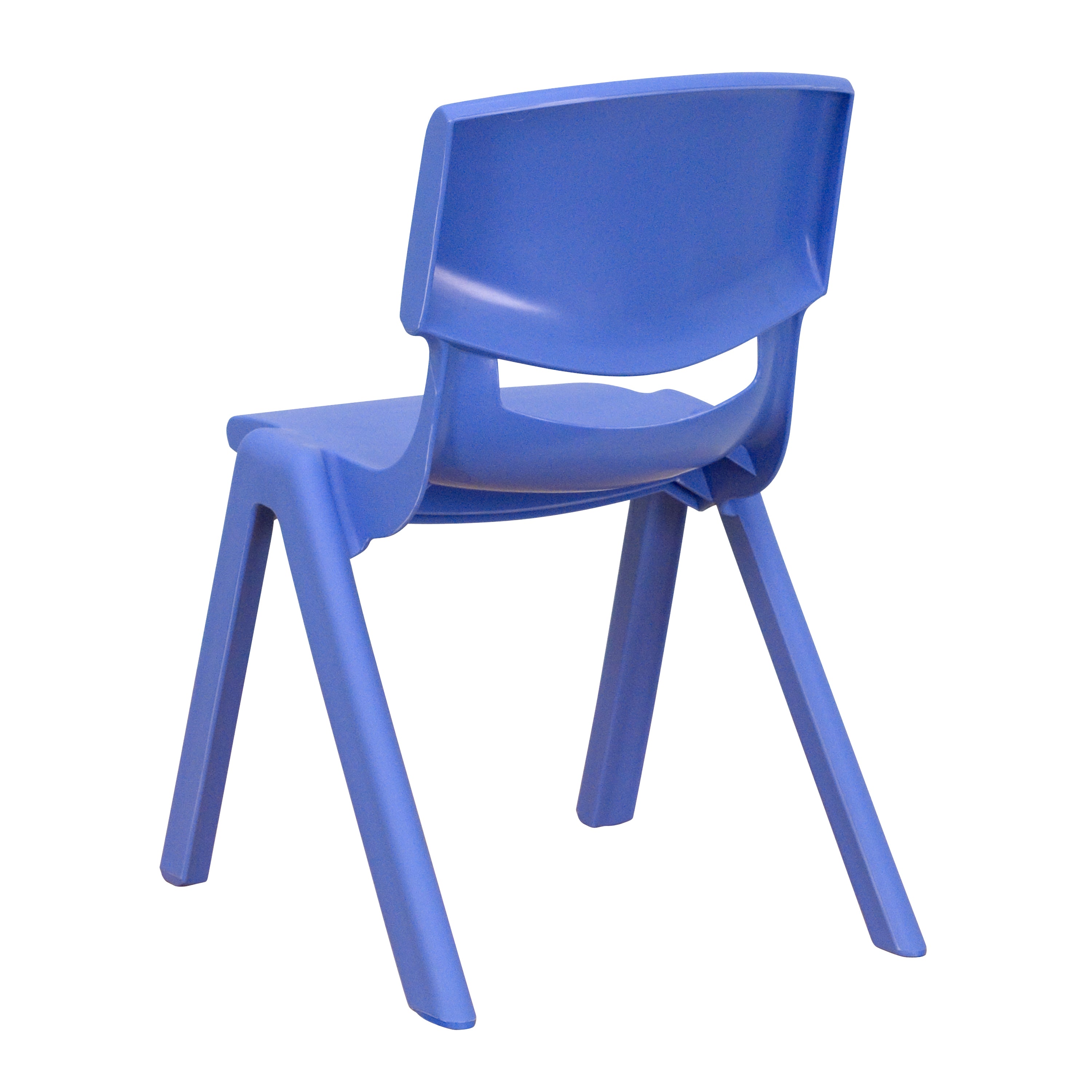 Whitney 2 Pack Blue Plastic Stackable School Chair with 12" Seat Height