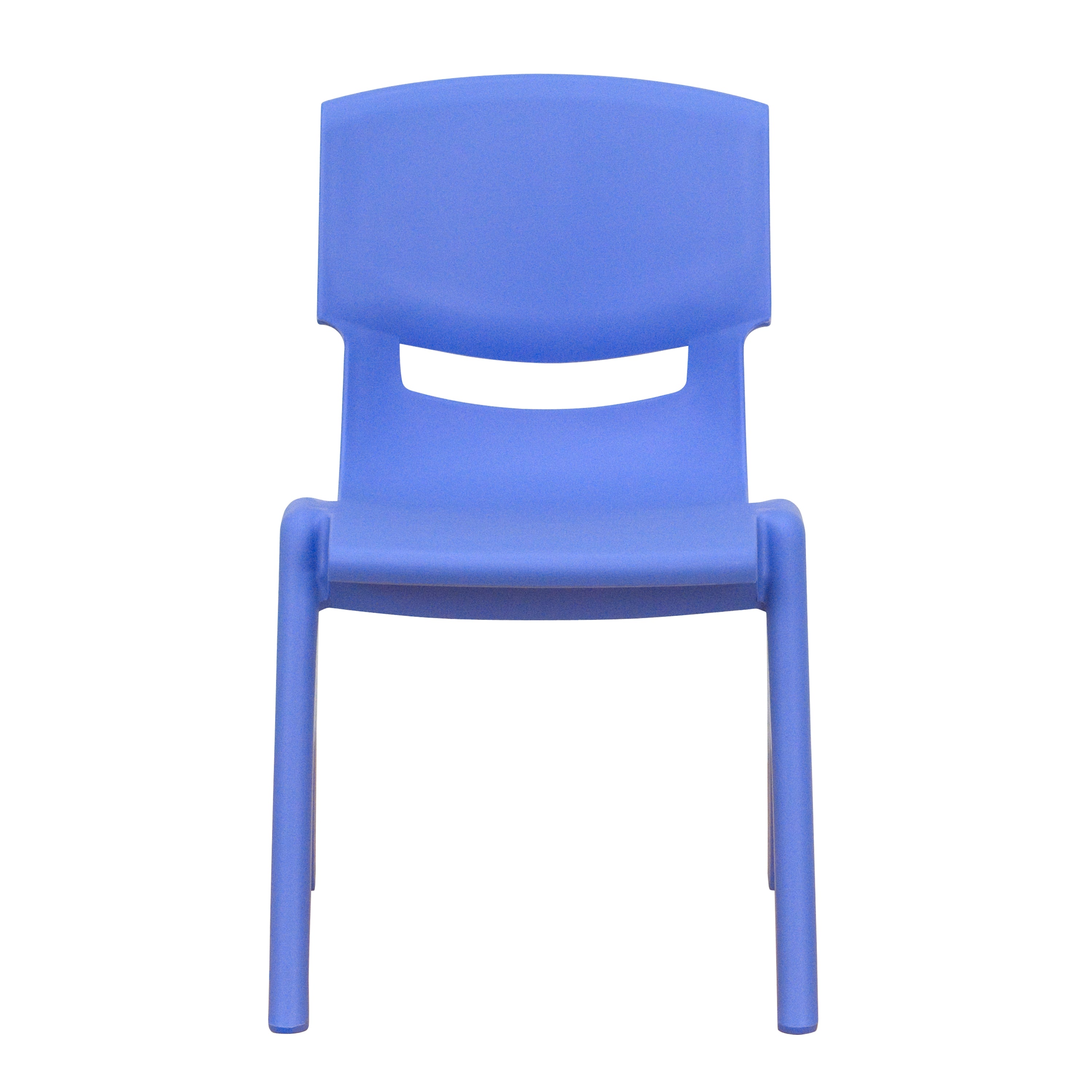 Whitney 2 Pack Blue Plastic Stackable School Chair with 12" Seat Height
