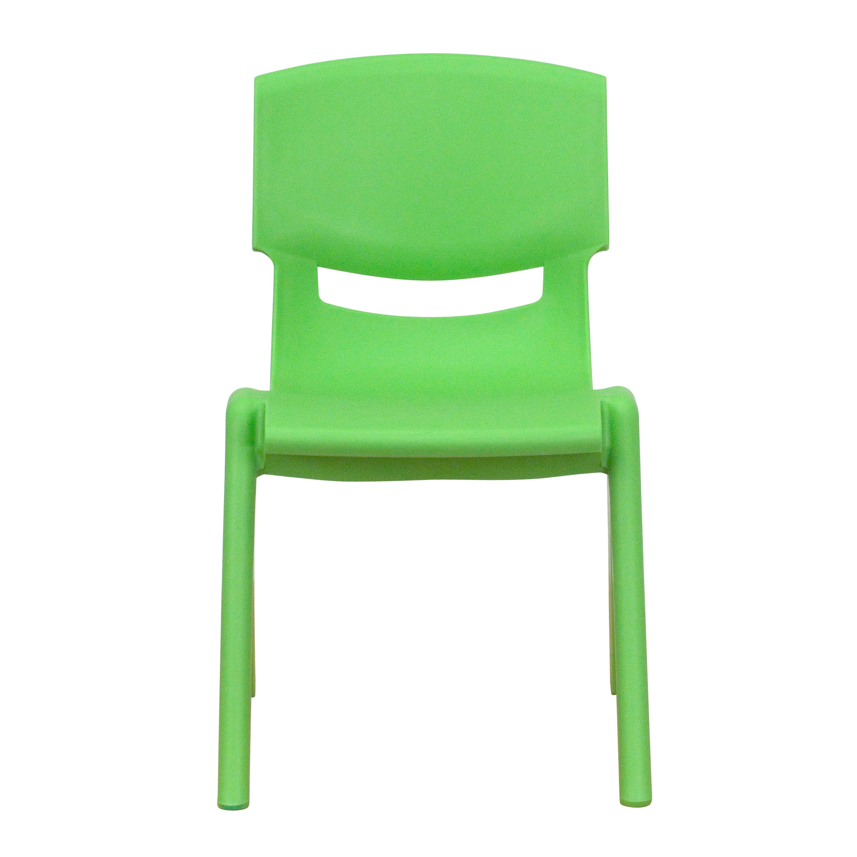 Whitney 2 Pack Green Plastic Stackable School Chair with 12" Seat Height