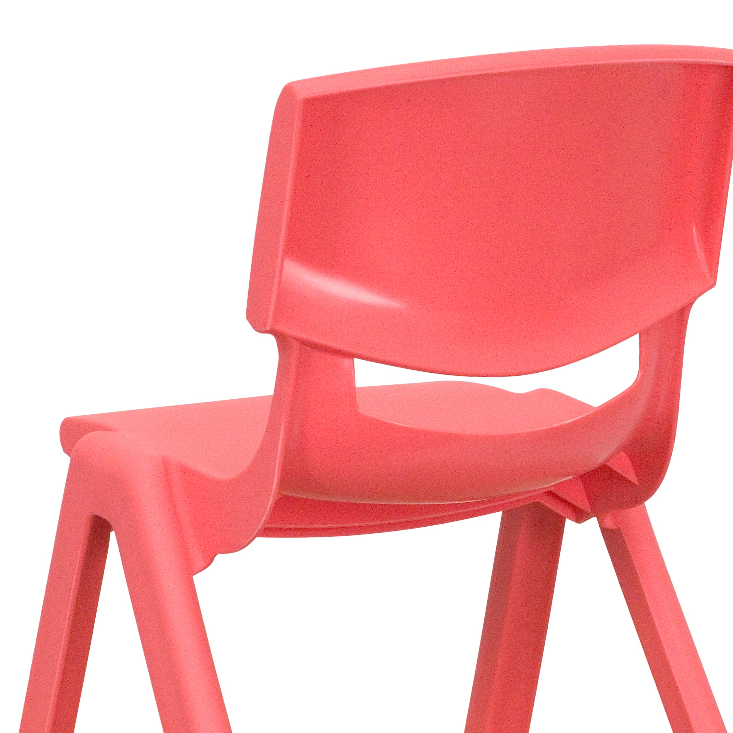 Whitney 2 Pack Red Plastic Stackable School Chair with 12" Seat Height