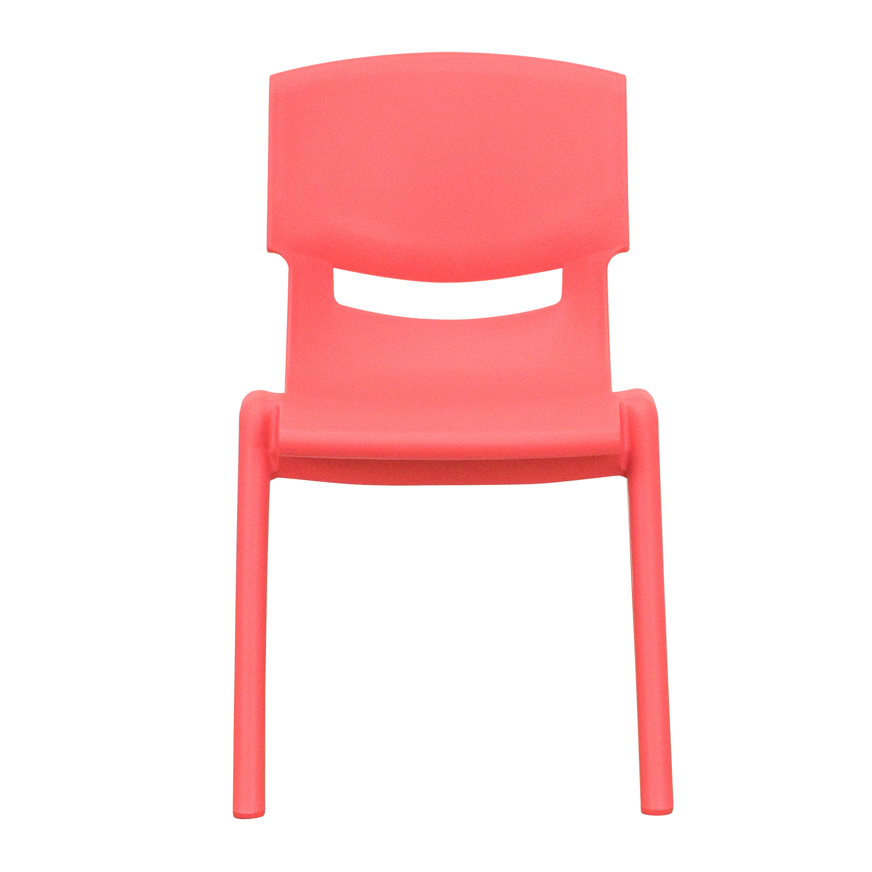Whitney 2 Pack Red Plastic Stackable School Chair with 12" Seat Height