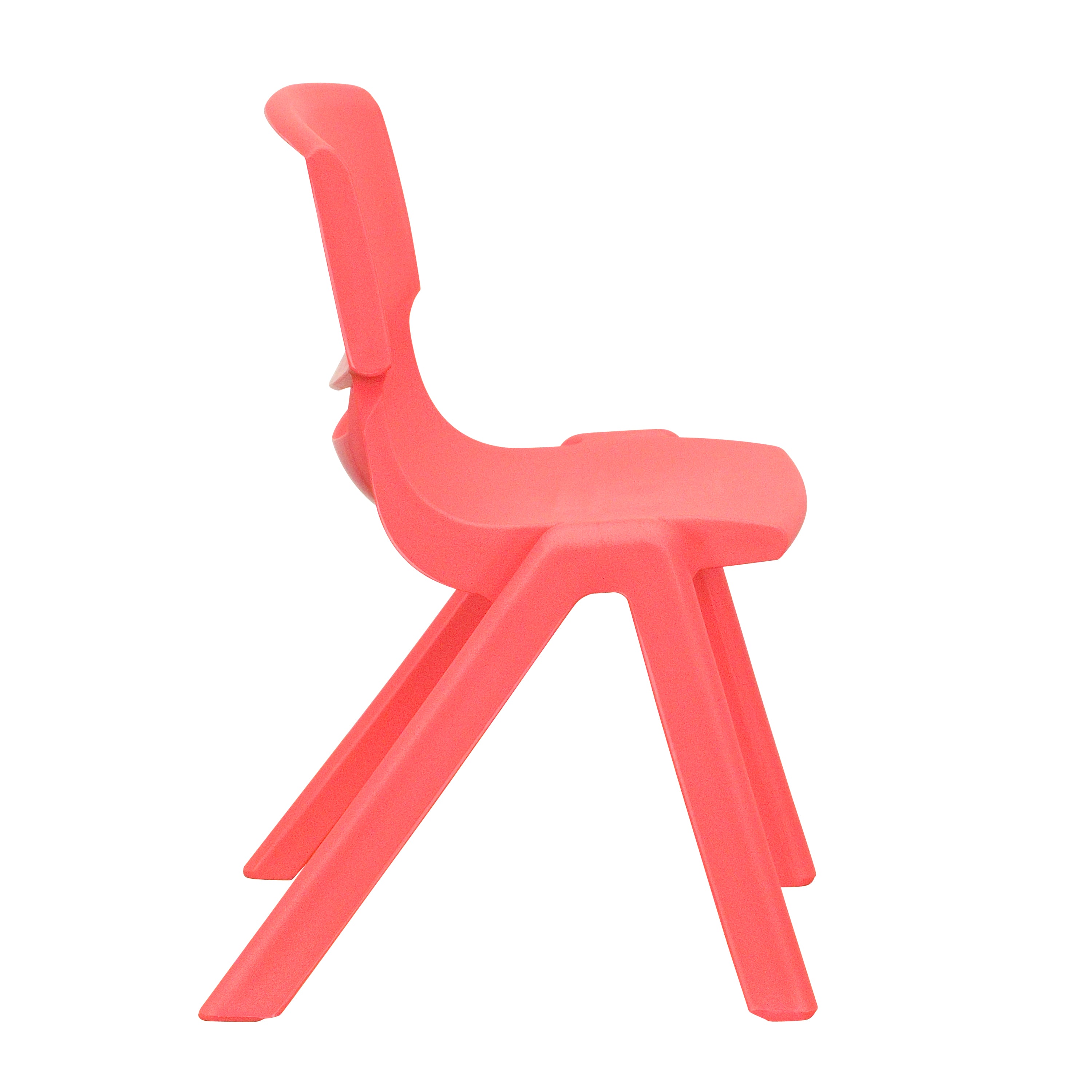 Whitney 2 Pack Red Plastic Stackable School Chair with 12" Seat Height