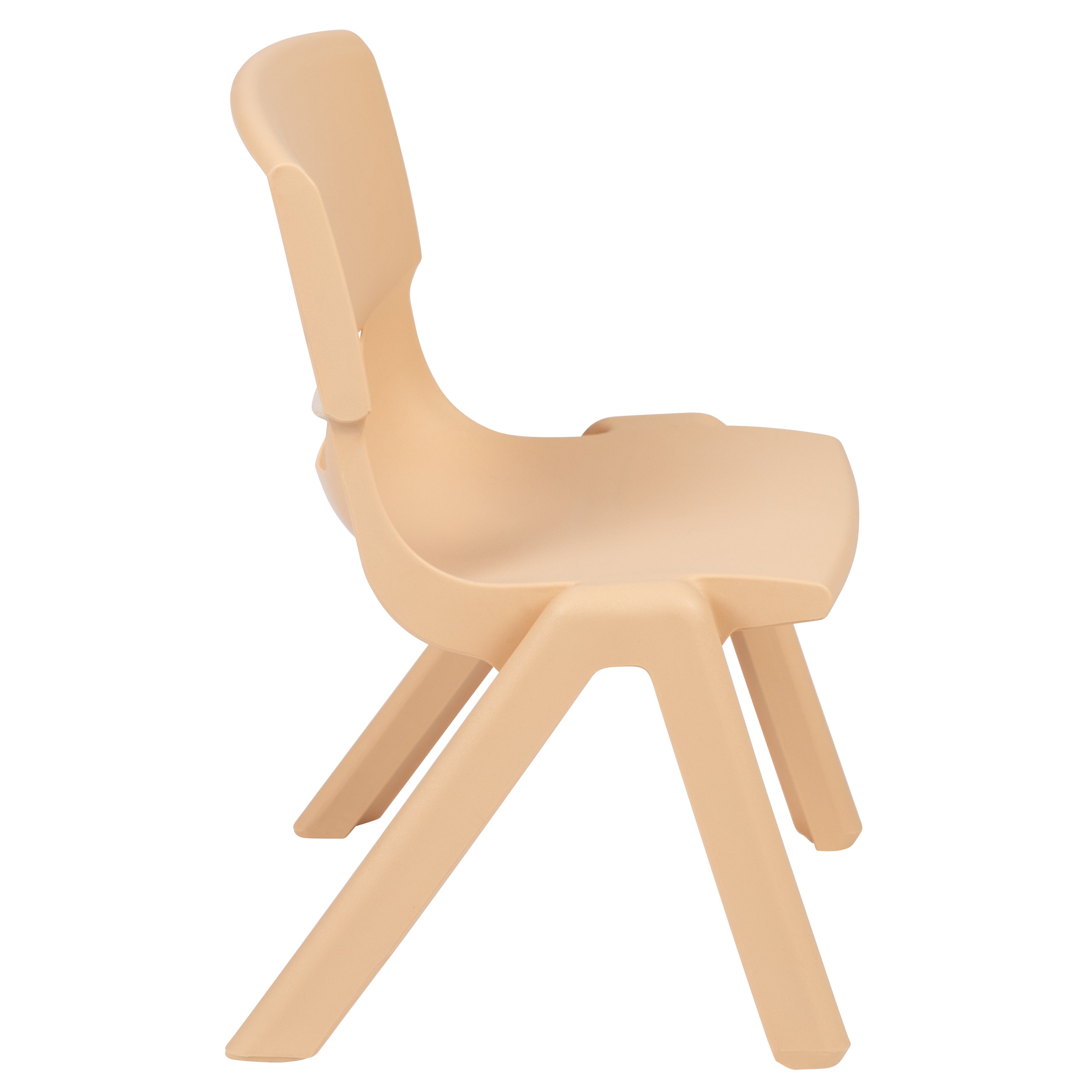 Whitney 2 Pack Natural Plastic Stackable School Chair with 10.5" Seat Height