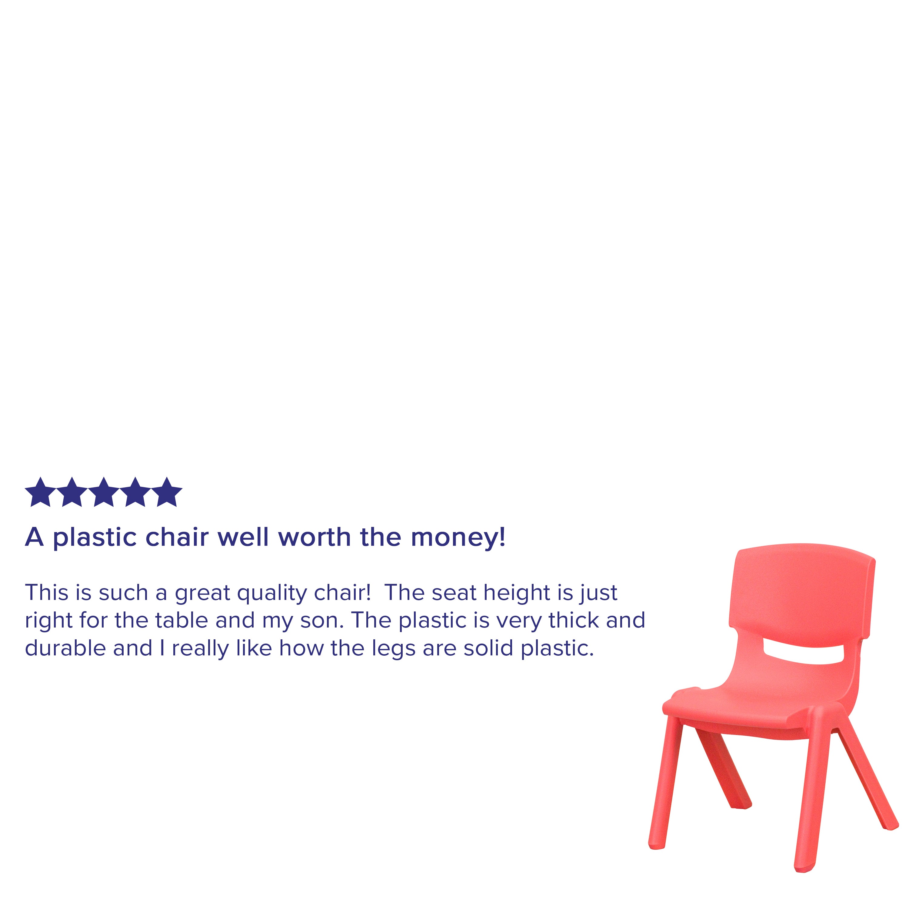 Whitney 2 Pack Red Plastic Stackable School Chair with 10.5'' Seat Height