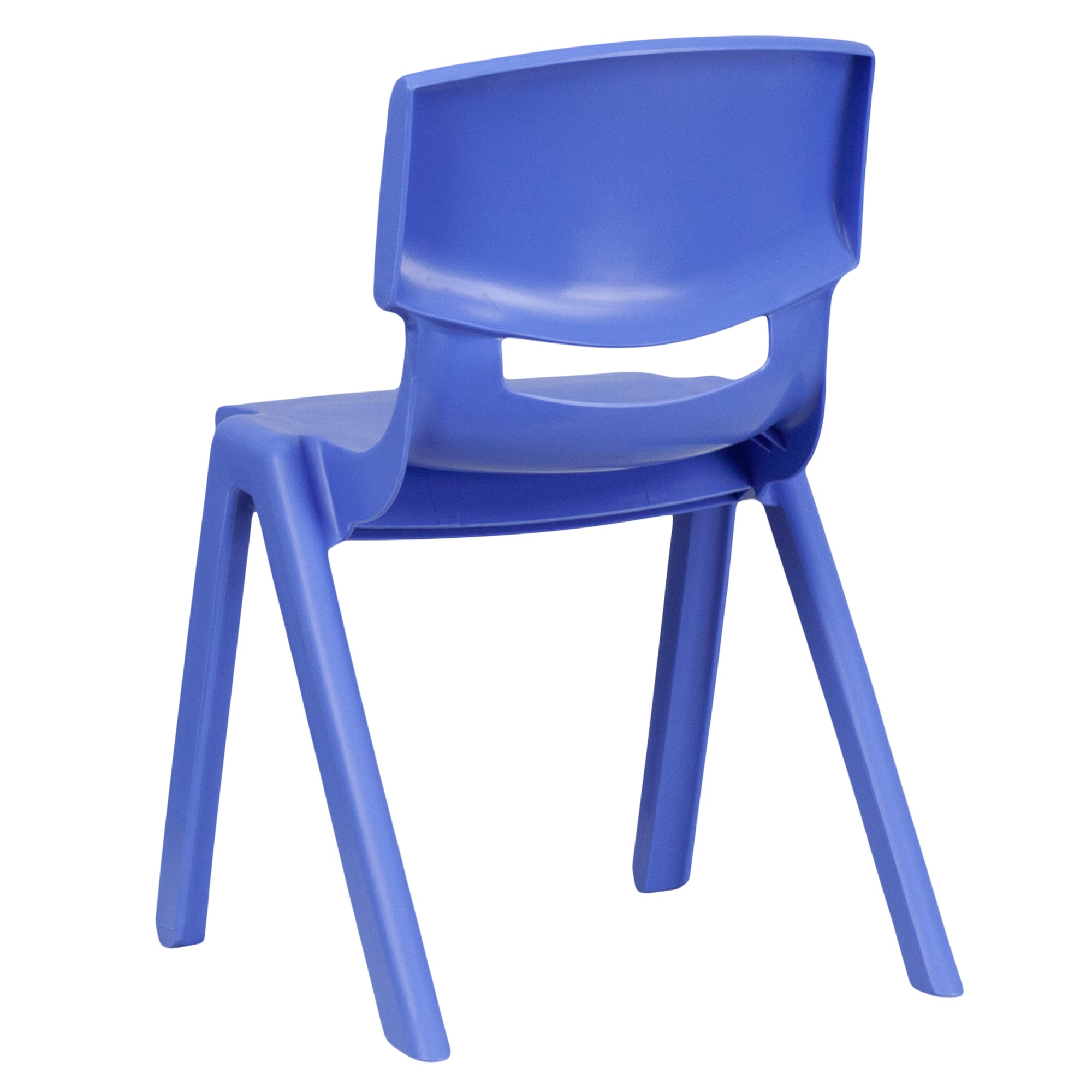 Whitney 2 Pack Blue Plastic Stackable School Chair with 13.25" Seat Height