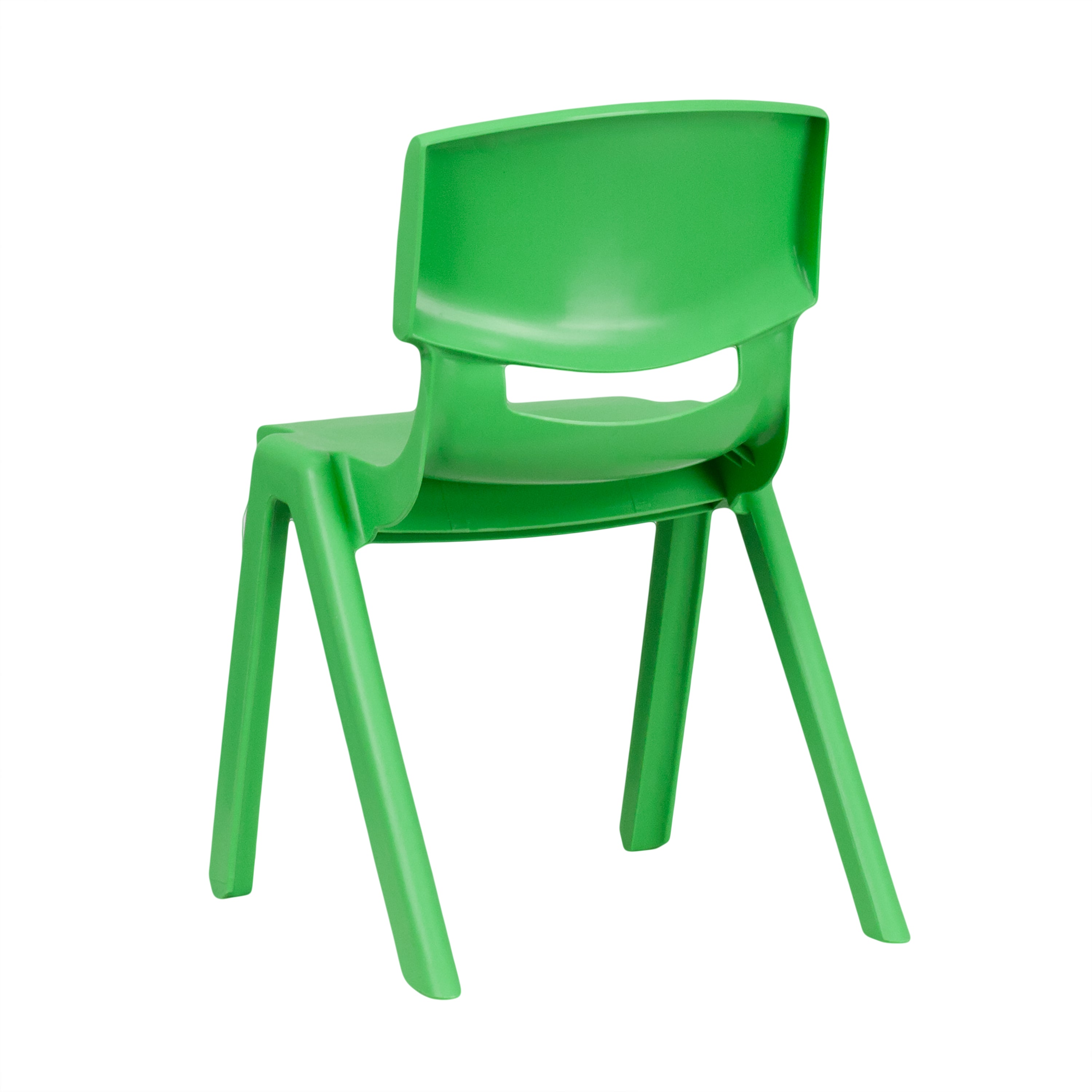 Whitney 2 Pack Green Plastic Stackable School Chair with 13.25" Seat Height