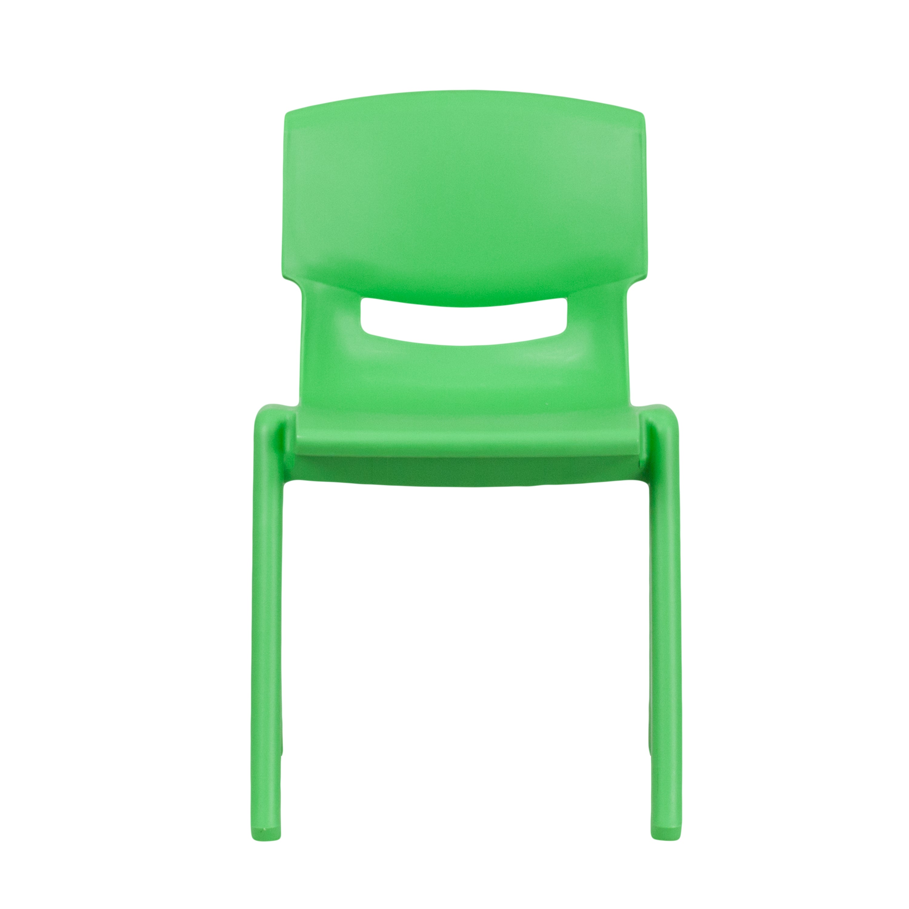 Whitney 2 Pack Green Plastic Stackable School Chair with 13.25" Seat Height