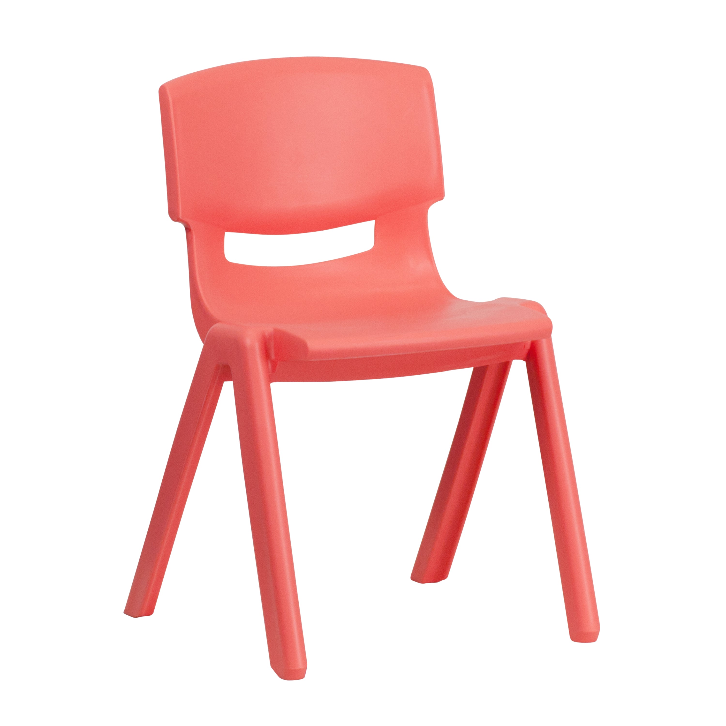 Whitney 2 Pack Red Plastic Stackable School Chair with 13.25" Seat Height