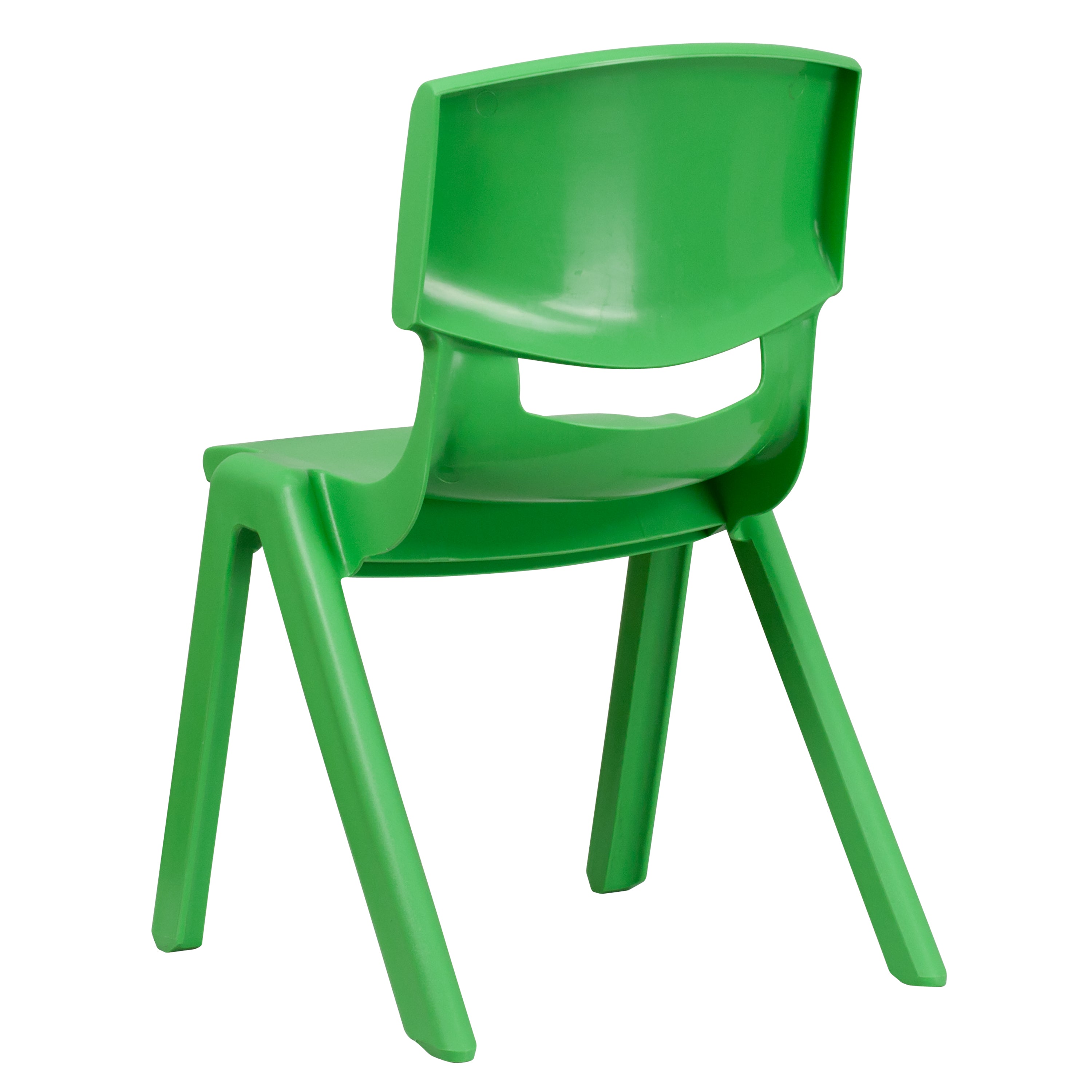 Whitney 2 Pack Green Plastic Stackable School Chair with 15.5" Seat Height