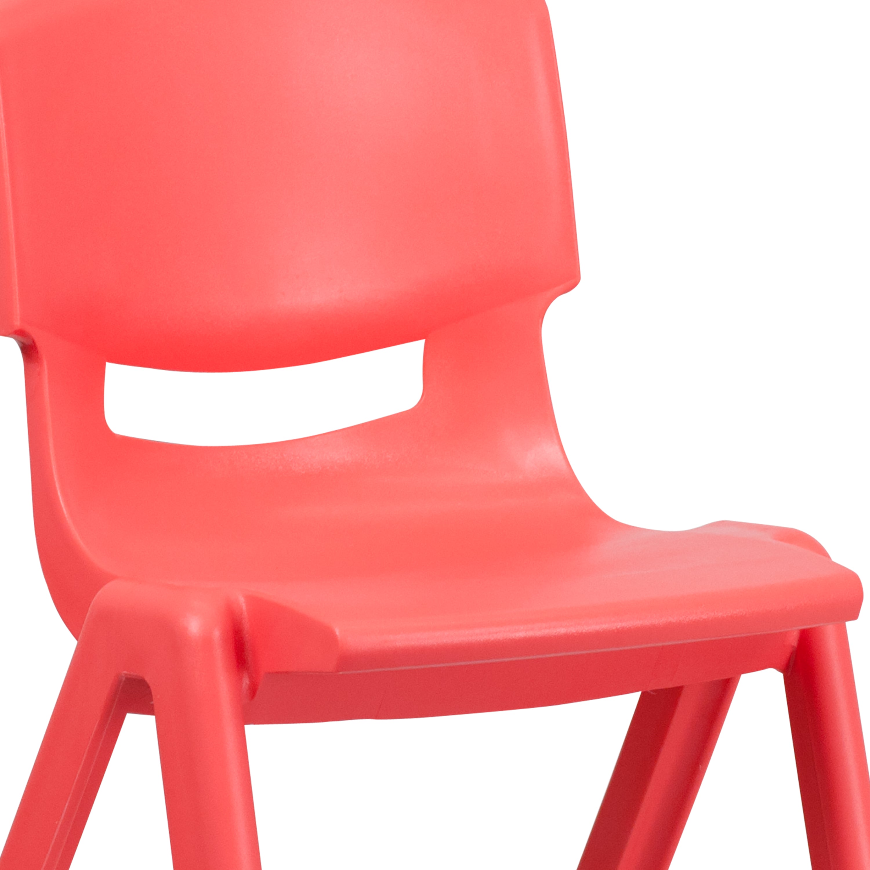 Whitney 2 Pack Red Plastic Stackable School Chair with 15.5" Seat Height