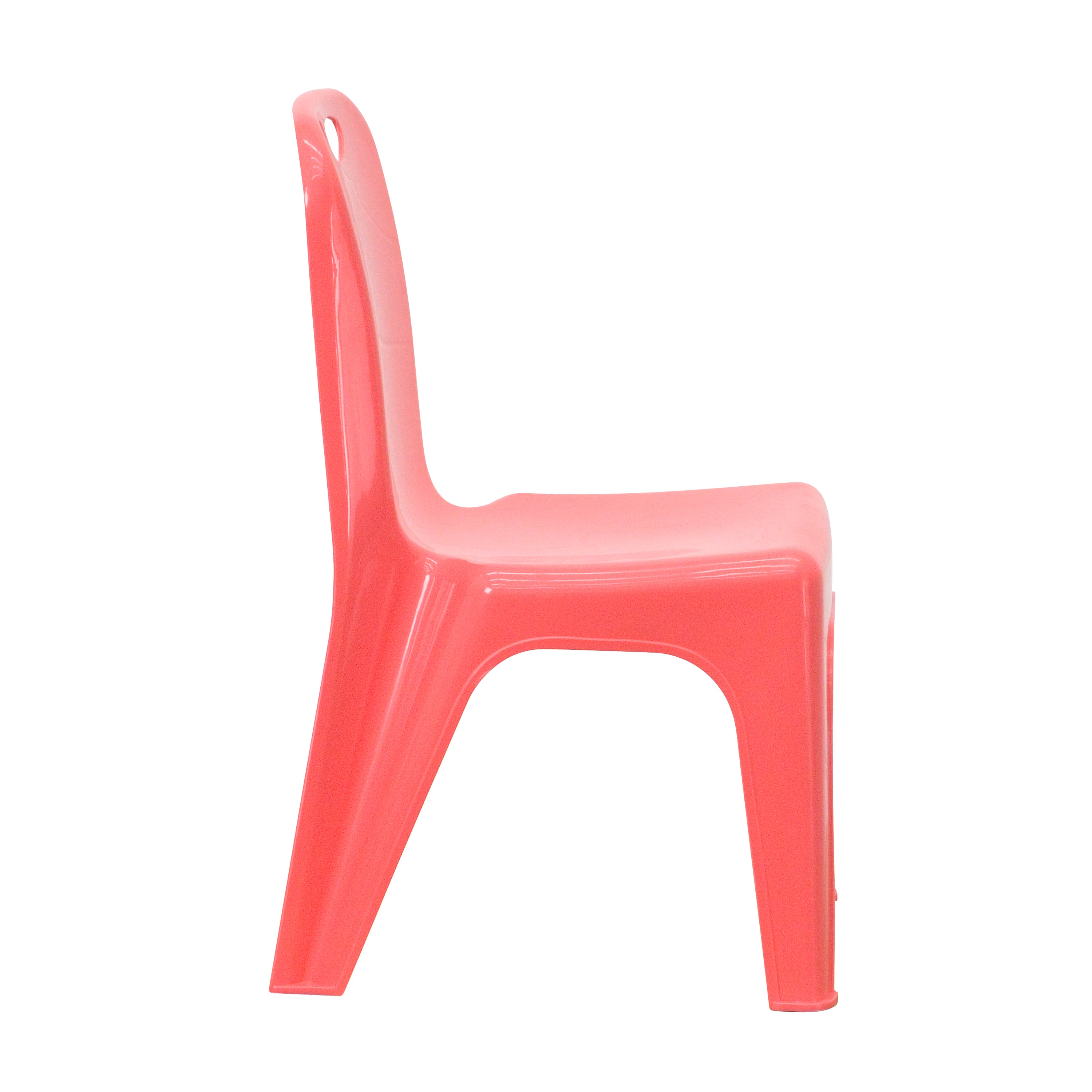 Whitney 2 Pack Red Plastic Stackable School Chair with Carrying Handle and 11" Seat Height