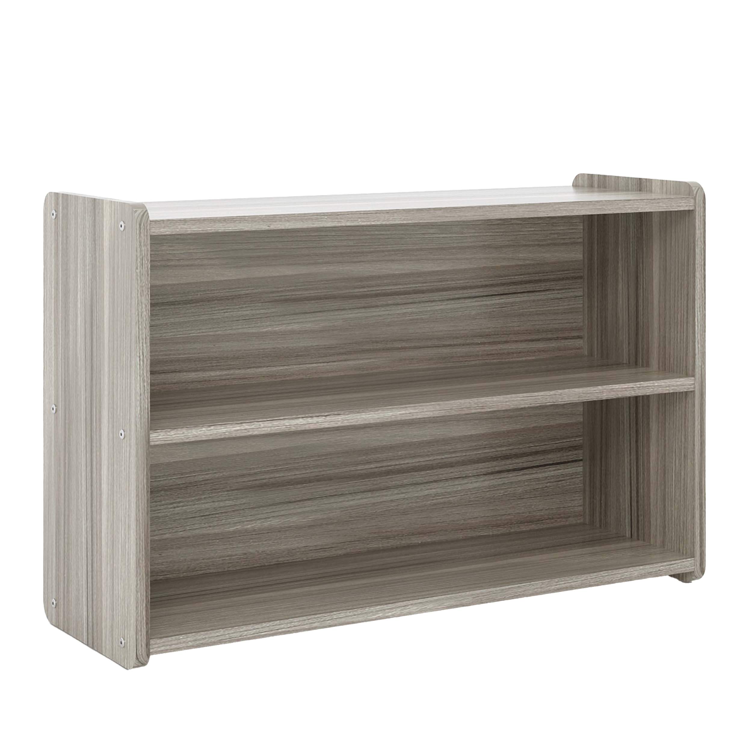 Toddler Shelf Storage, Assembled, Shadow Elm Gray, 16"H x 40"W x 27"D
