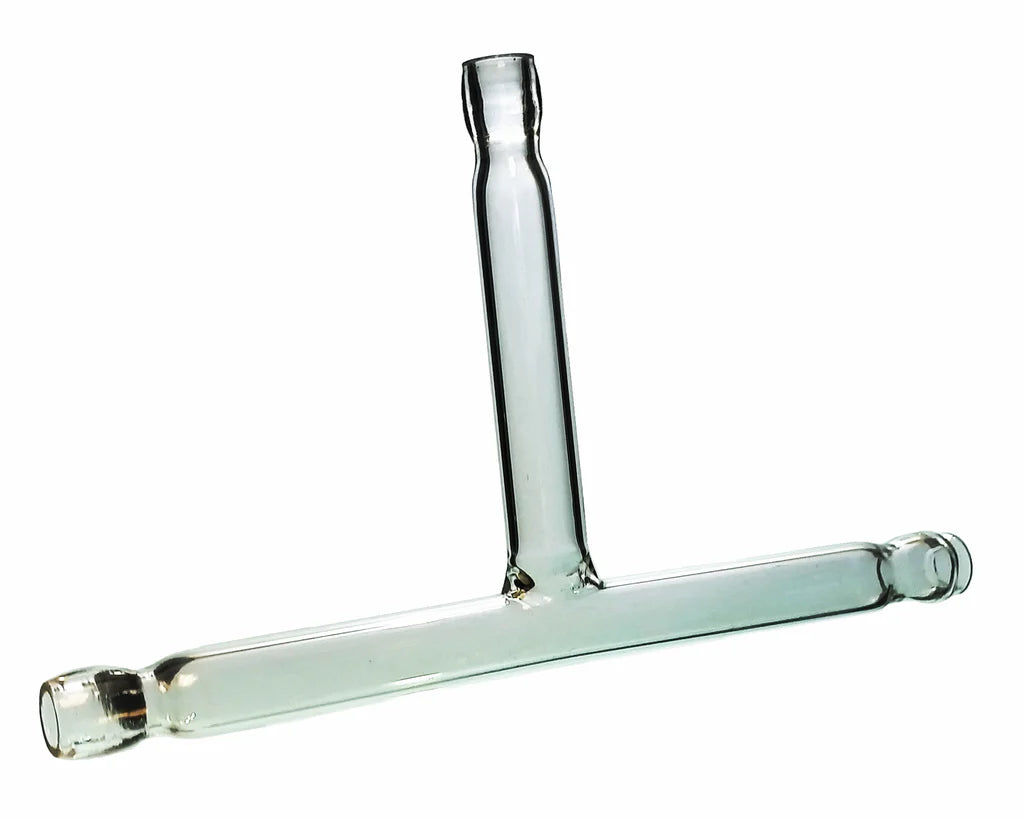 Connecting Tube, Glass, T-Shaped, 1/4" (6mm)