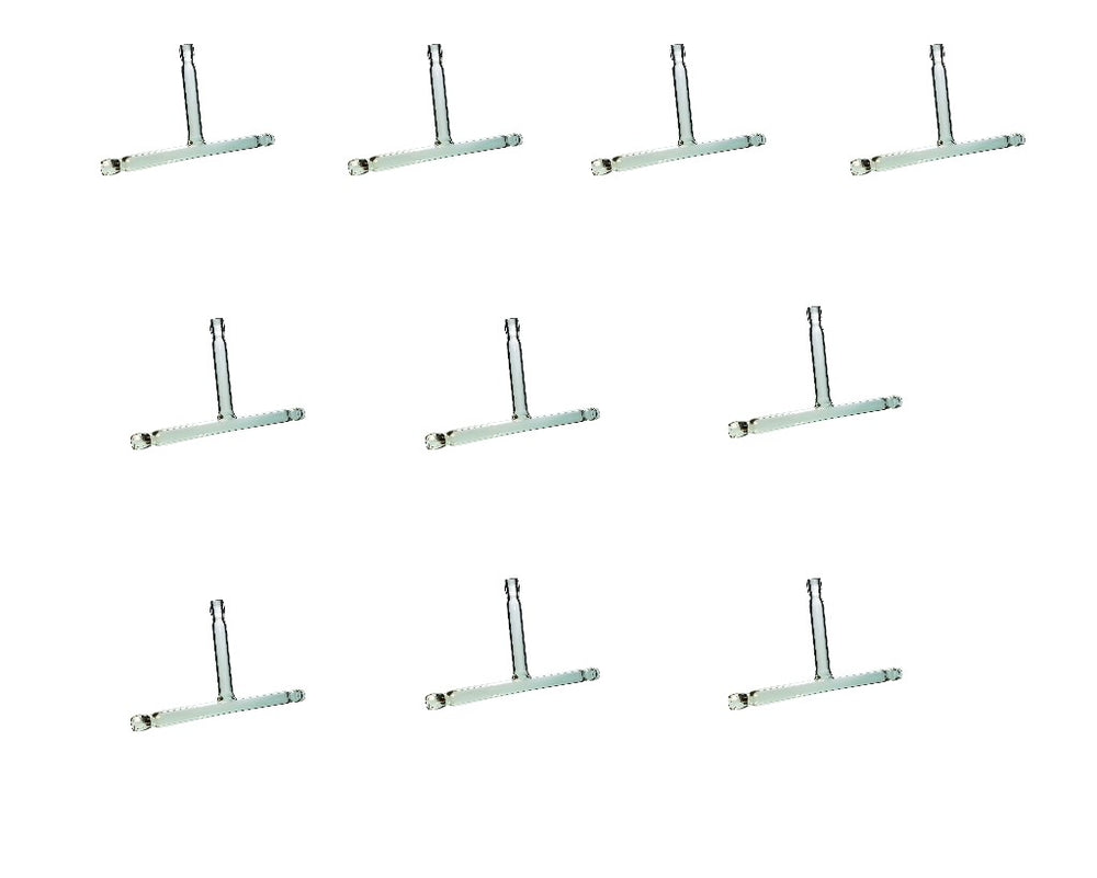 Connecting Tube, Glass, T-Shaped, 9/16" (14mm), Pack of 10