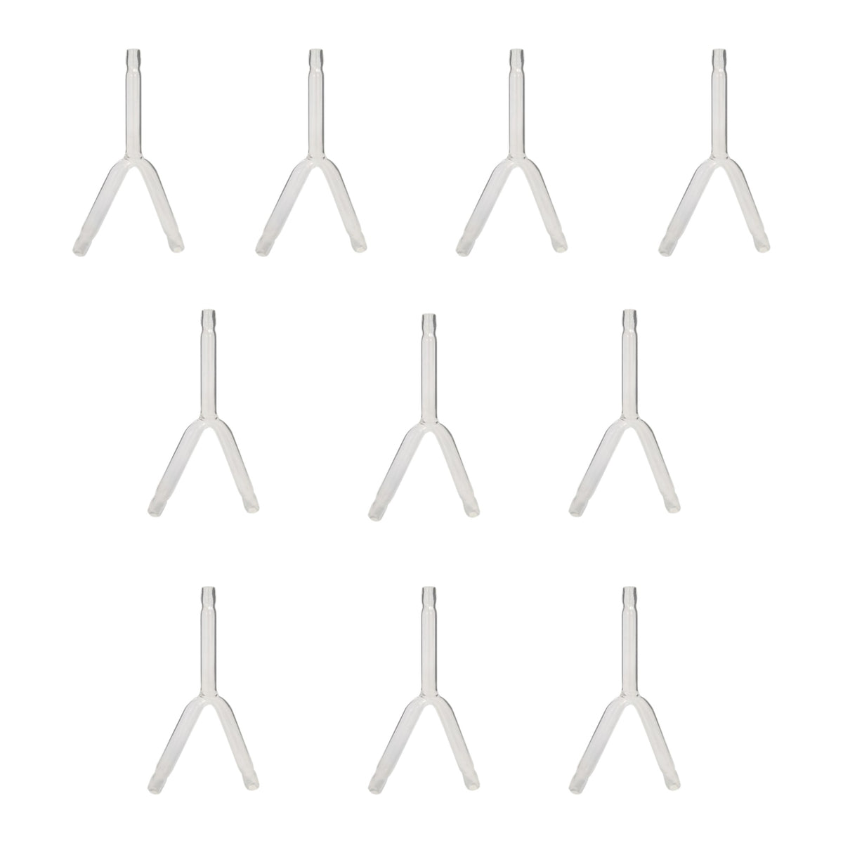 Connecting Tube, Glass, Y-Shaped, 5/16" (8mm), Pack of 10
