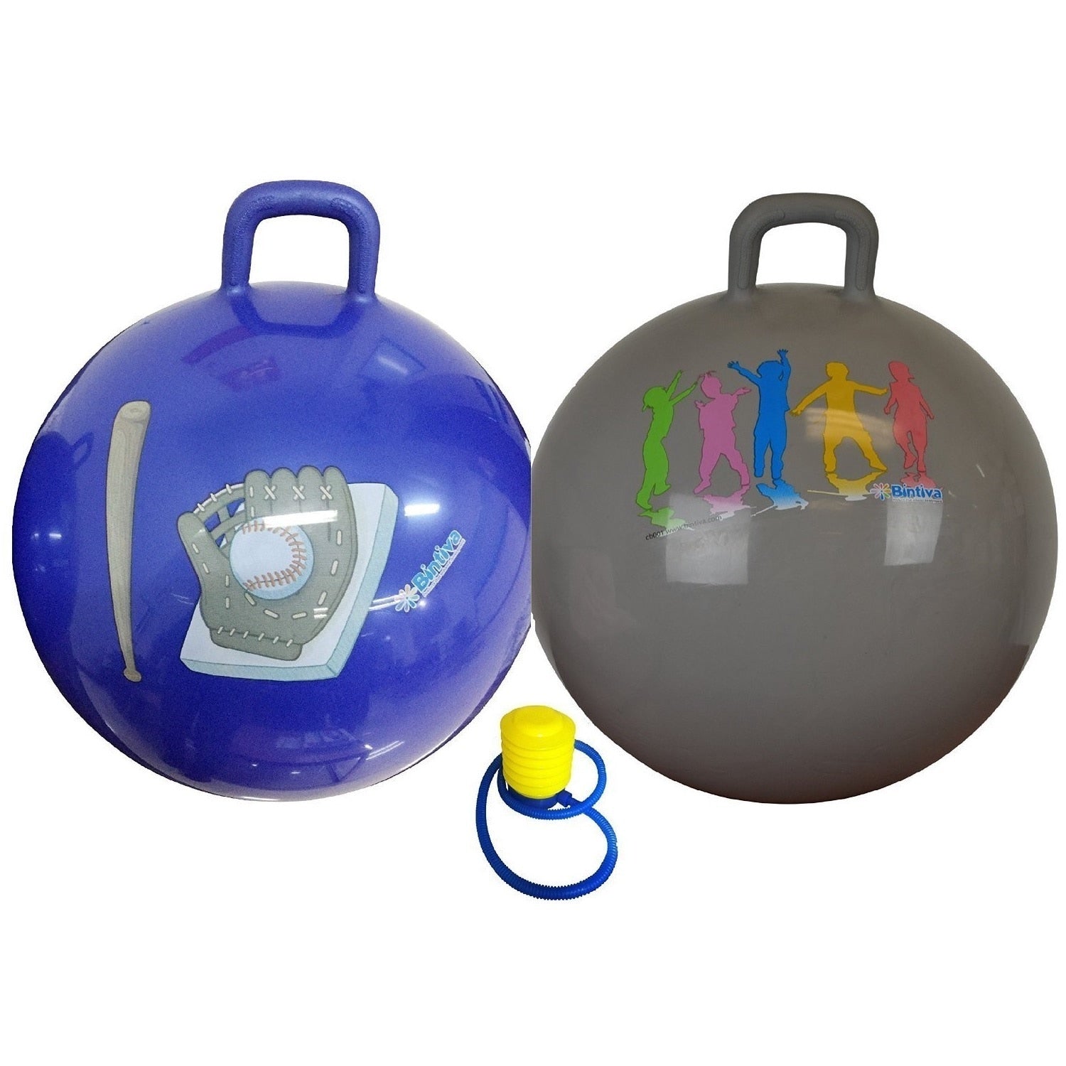 Hippity Hop 55cm Including Free Foot Pump, for Children Ages 7 & up, Space Hopper, Hop Ball Bouncer - Grey