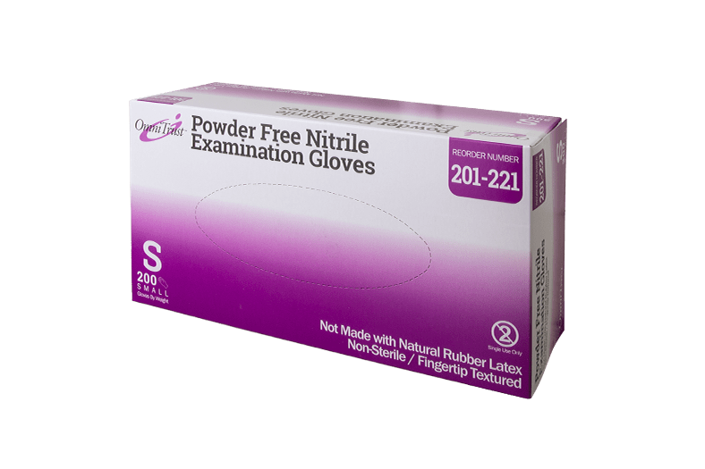 OmniTrust Nitrile Powder Free Examination Gloves (Small), 200 Pcs/Box, 10 Box/Cs
