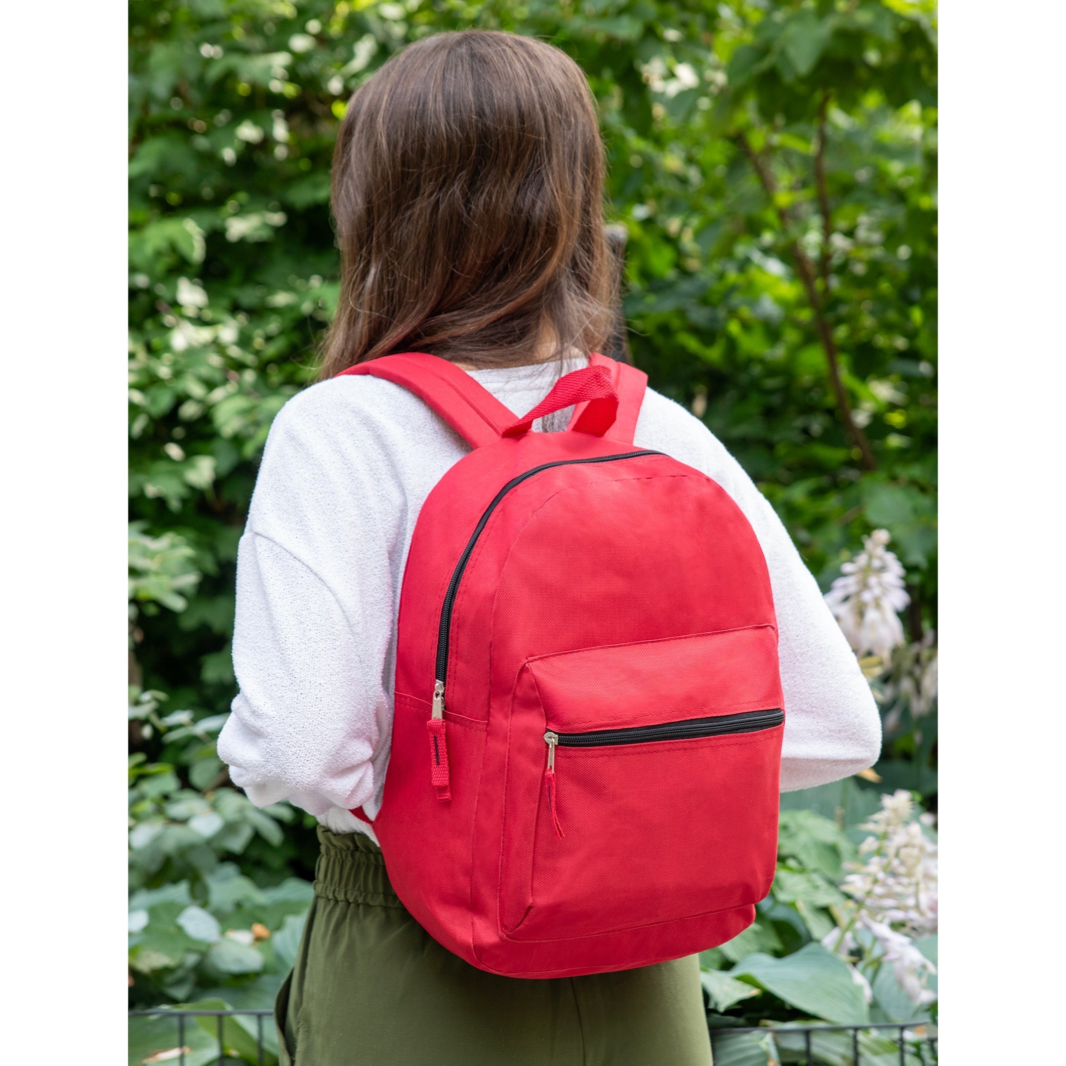 15 Inch Basic Backpack - 6 Color - 24 in the Pack